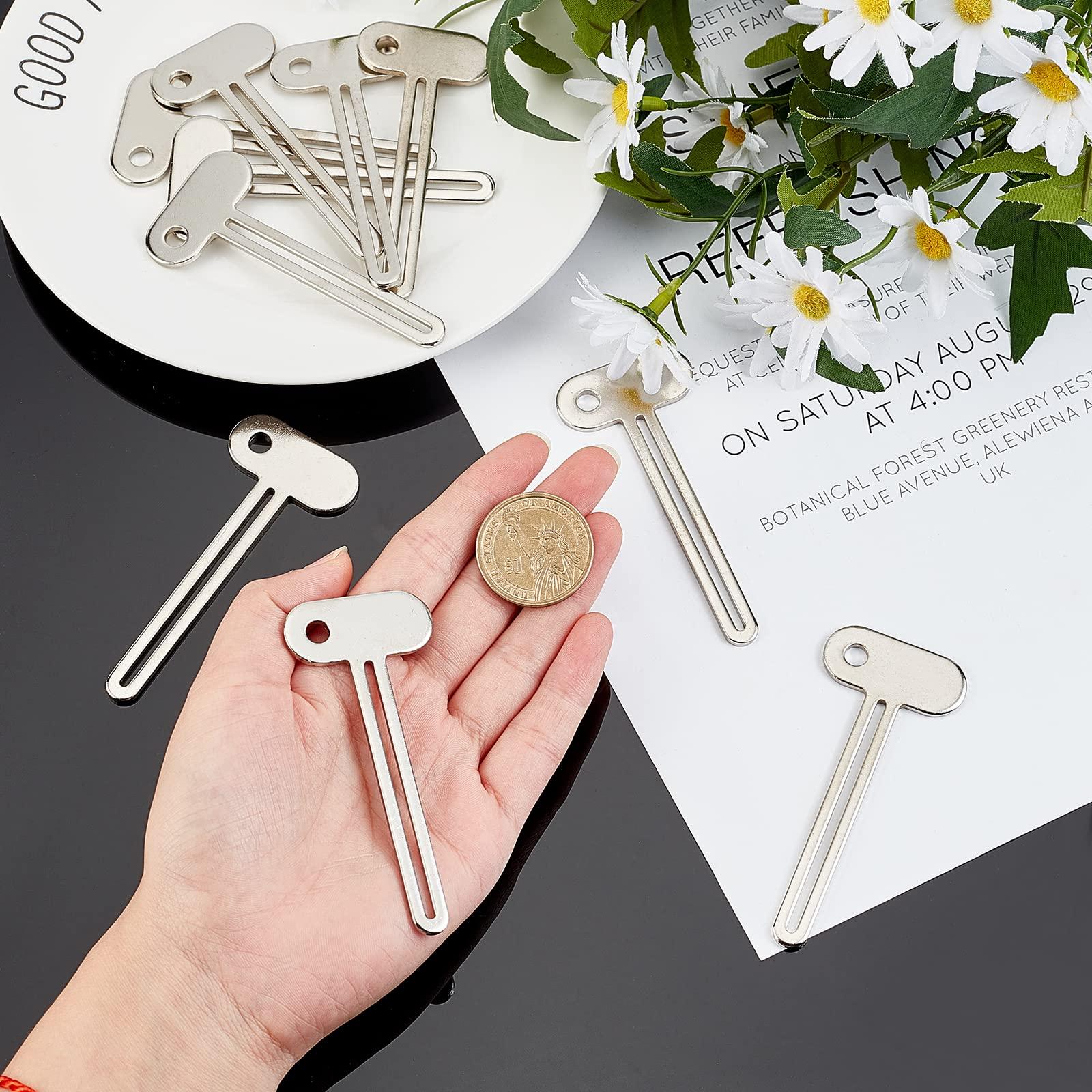 GORGECRAFT GORGECRAFT 10PCS Toothpaste Squeezer Metal Tube Squeezer Key Stainless Steel Toothpaste Roller Presser Tube Wringer Gel Extruder Rolling for Paint, Cream, Cosmetic and Hair Dye