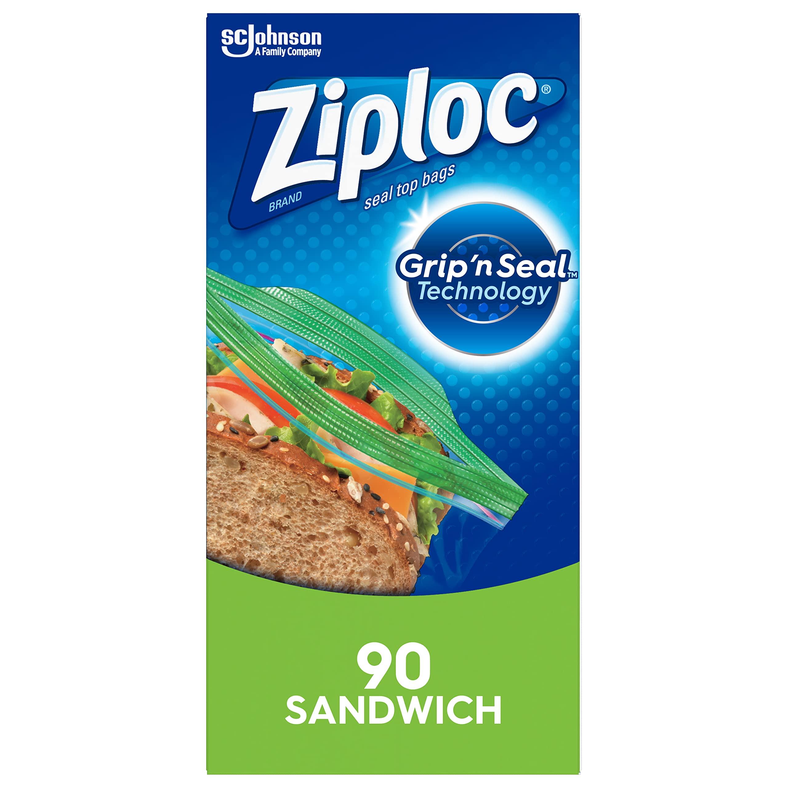 Ziploc Ziploc Sandwich Bags with New Grip 'n Seal Technology, 90 Count