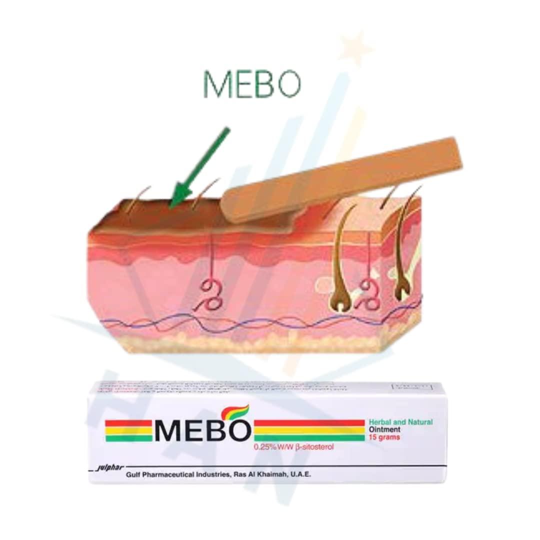 MEBO MEBO Burn Cream Skin Ointment Wound & Scar Care Fast First Aid Health Beauty Care (1 Tube = 15 grams)