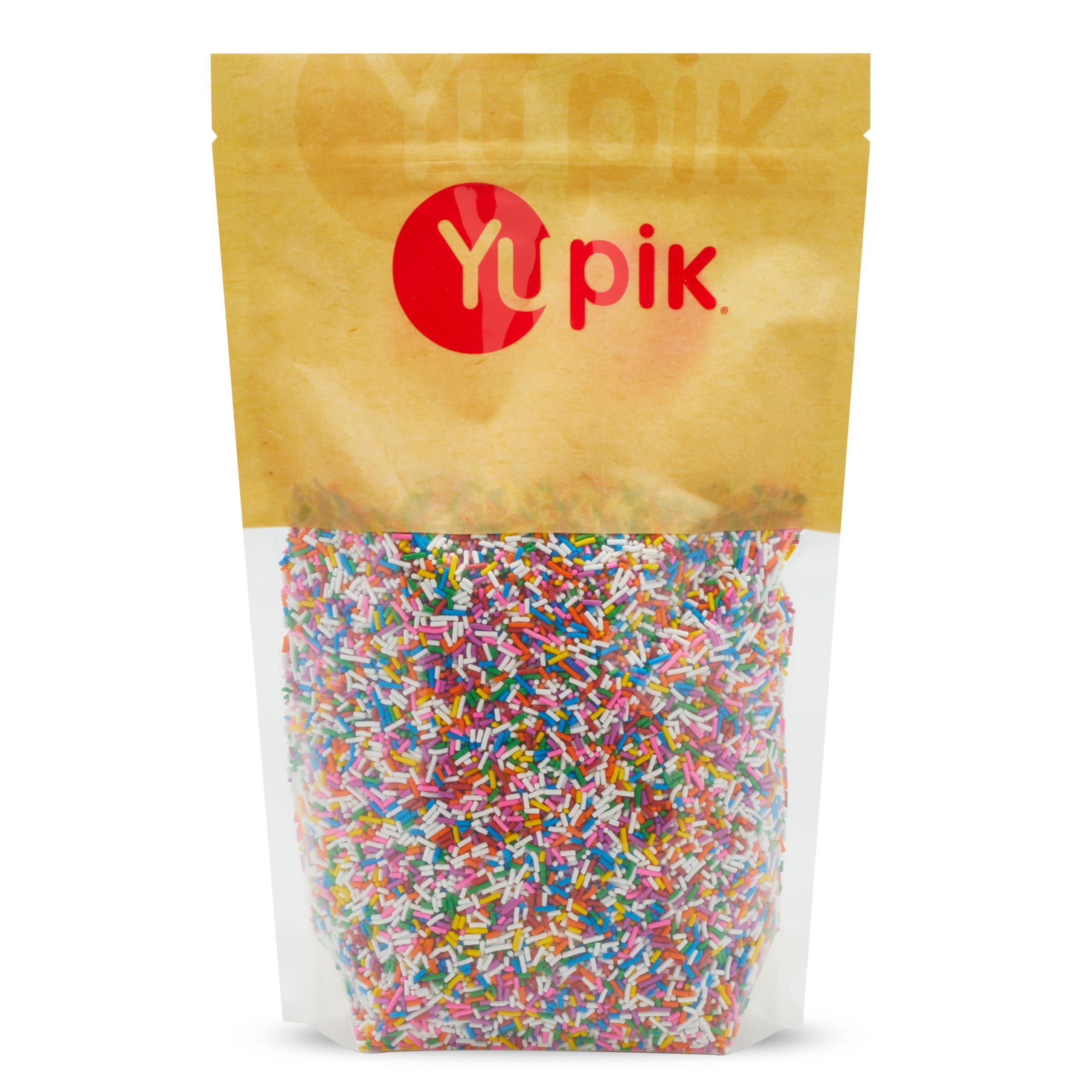 Yupik Yupik Rainbow Sprinkles, 2.2 Lb, Low In Sugar, Cholesterol-Free, Sodium-Free, Kosher, Dessert Topping