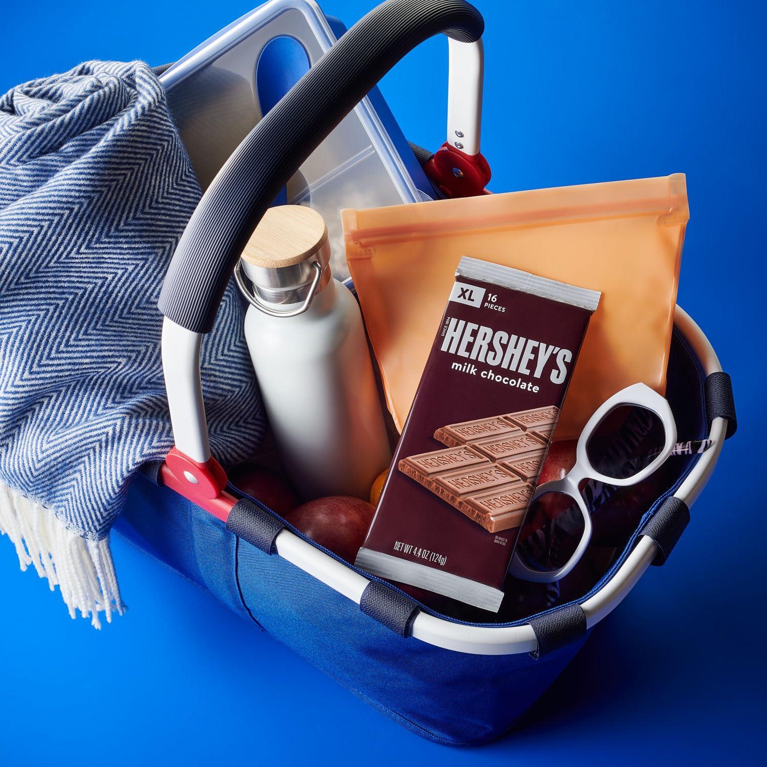 HERSHEY'S HERSHEY\'S Milk Chocolate XL, Candy Bars, 4.4 oz (12 Count, 16 Pieces)