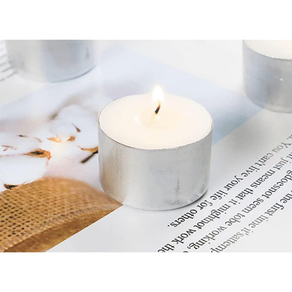 Magik Magik 100-200 Pc Tea Light Candle 4h Long Lasting Natural Palm Oil White Unscented (100 Pack)