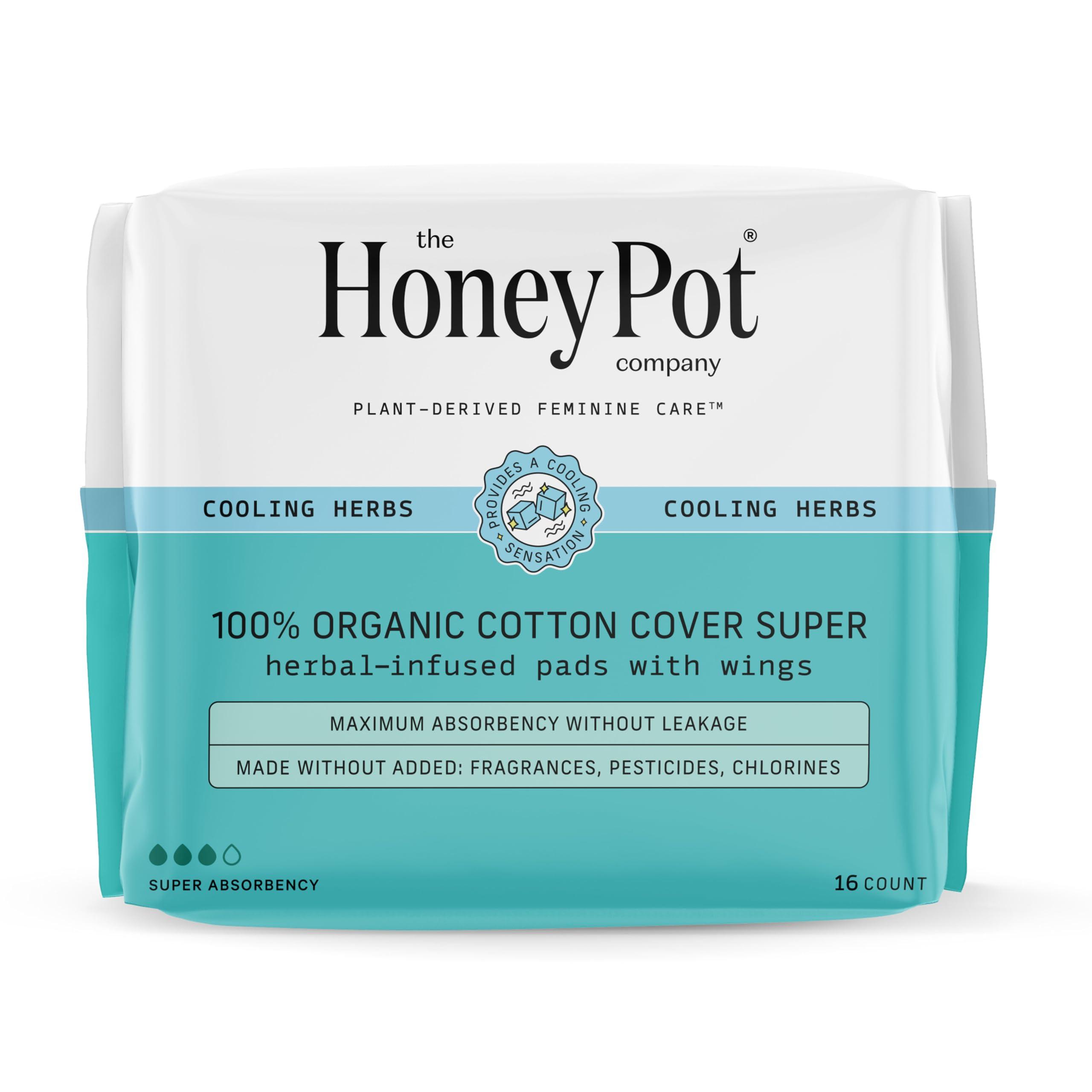 The Honey Pot Company The Honey Pot Company - Super Pads & Coconut Shea Body Cleanser Bundle - Herbal Infused Sanitary Pads for Women - Hydrating Body Wash to Moisturize & Cleanse Skin - Feminine Care - FSA & HSA Eligible
