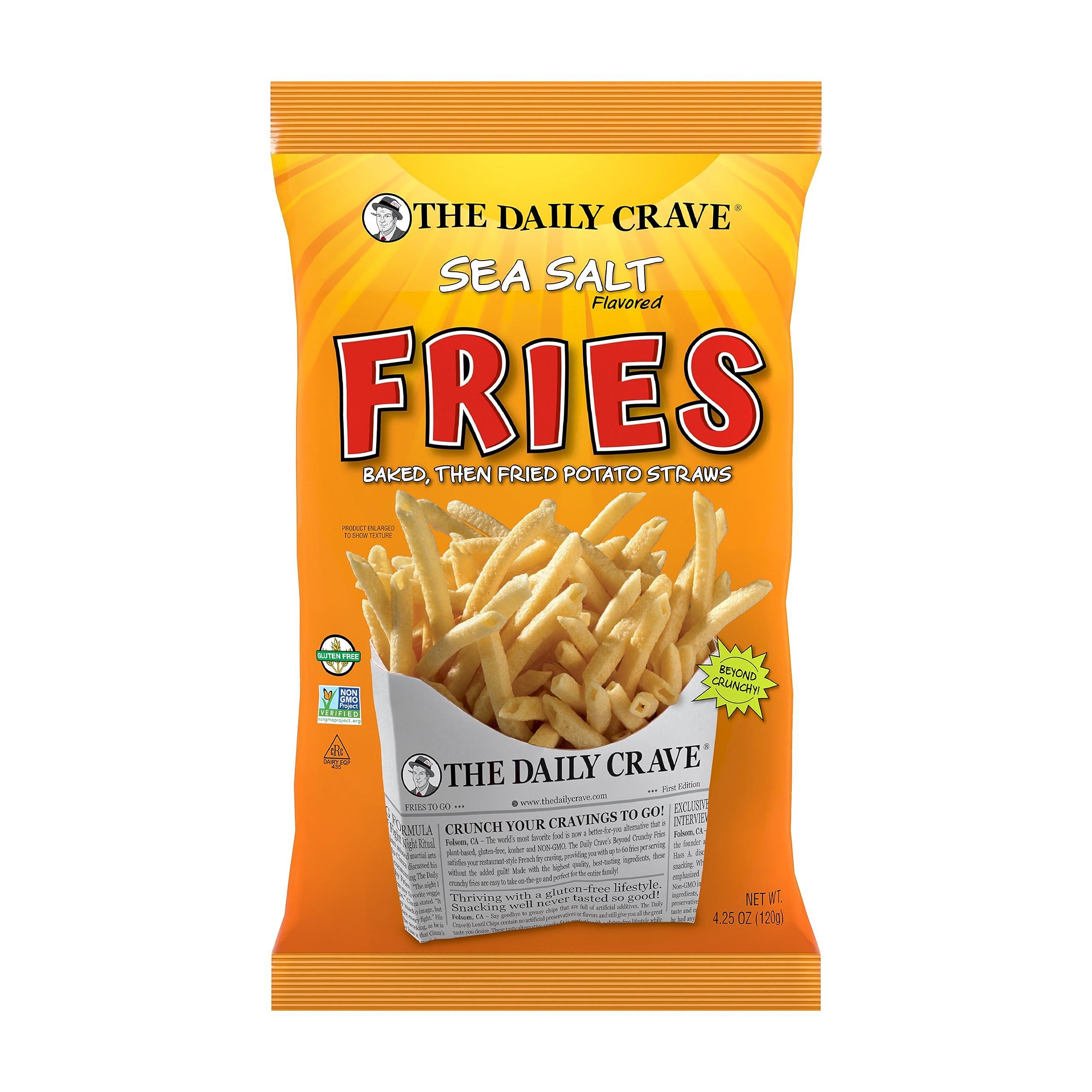 The Daily Crave The Daily Crave Sea Salt Fries - Gluten Free, Non-Gmo, Kosher, Crunchy - 4.25 Oz (Pack Of 8)
