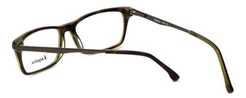 Calabria Calabria Esq 1500 Rectangular Reading Glasses +7.00 Olive Green Tortoise Havana Men Women