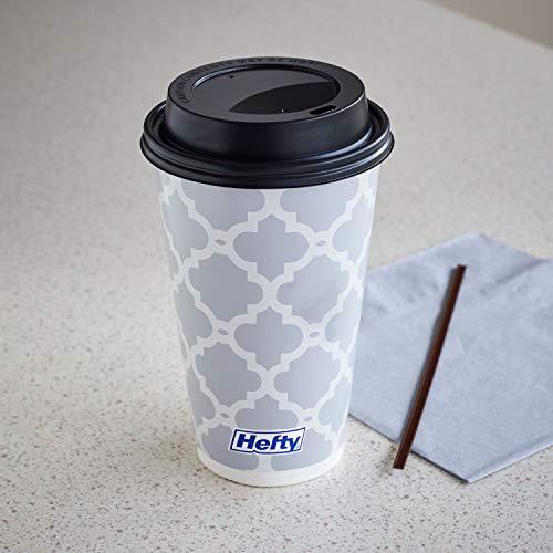 Hefty Hefty Disposable Hot Cups with Lids, 16 Ounce, 20 Count (Pack of 4), 80 Total