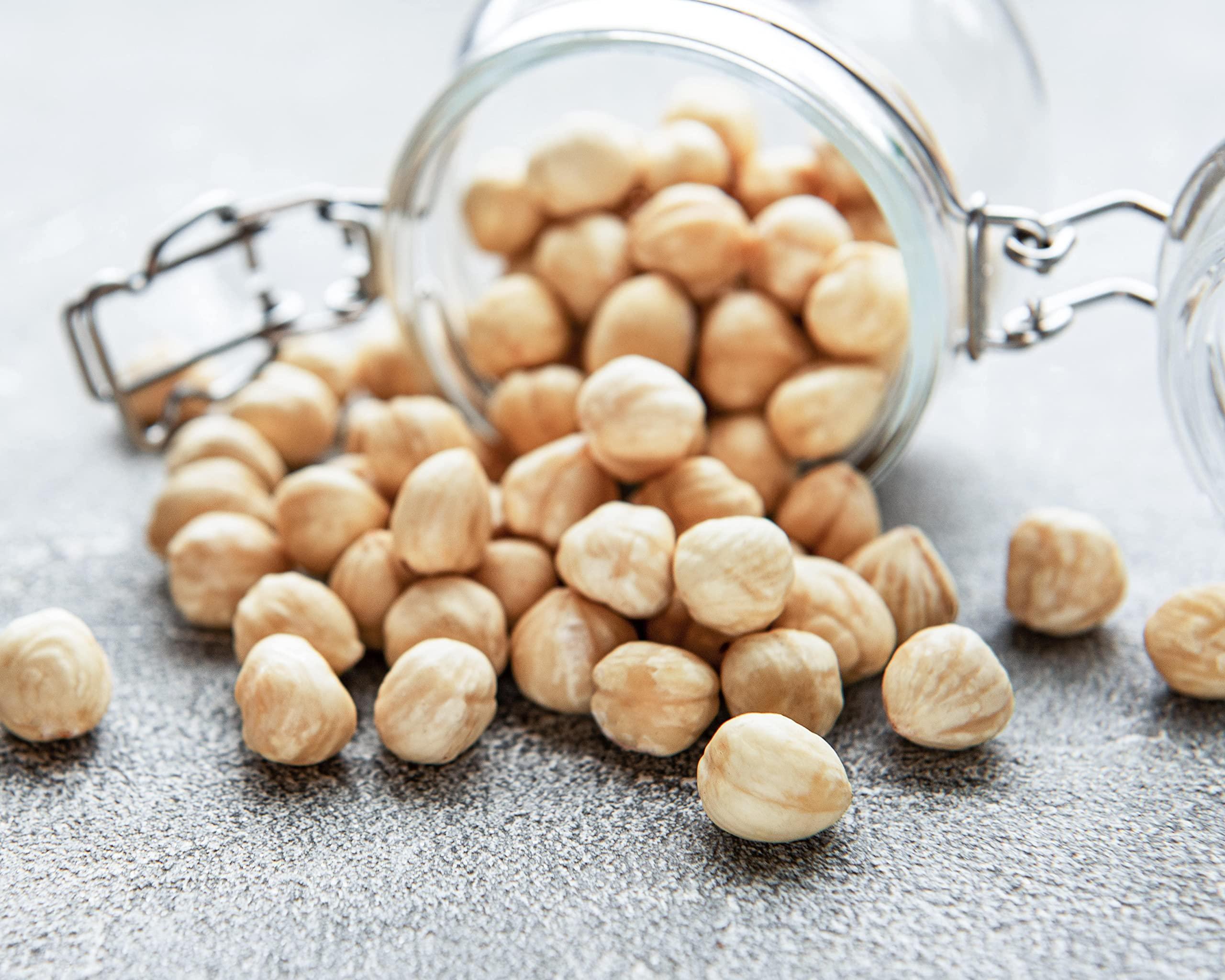 Food to Live Organic Raw Blanched Hazelnuts, 8 Ounces – Non-GMO Filberts, No Skin, Unsalted, Unroasted, Vegan, Bulk Nuts. Good Source of Protein. Great for Desserts and Making Nut Butter