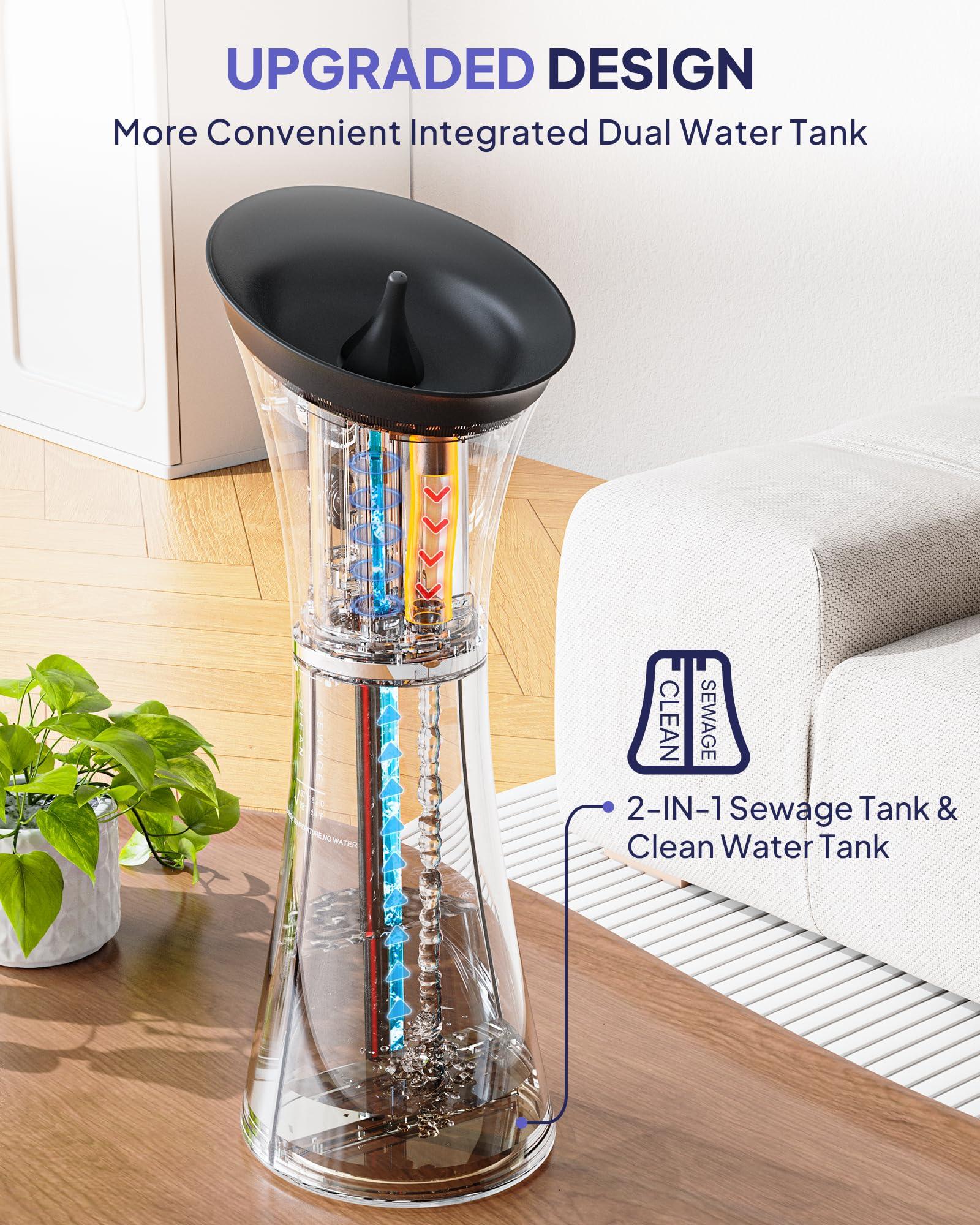 KAUGIC KAUGIC Upgraded Ear Wax Removal with One-Piece Waste Tank, Safe Ear Cleaner with Water Temperature Sensor, FSA HSA Store Eligible Effective Ear Irrigation Kit & USB-C Cable, IPX7, Black