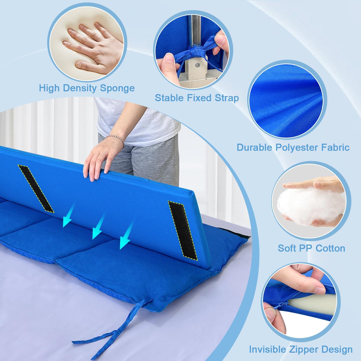 NEAUDE NEAUDE Bed Rail Pads, Hospital Bed Rail Covers, Bed Bumpers Adults Padding, Bed Side Rails Padded, Bed Railing Foam Pads, Bed Rail Cover for Elderly Safety