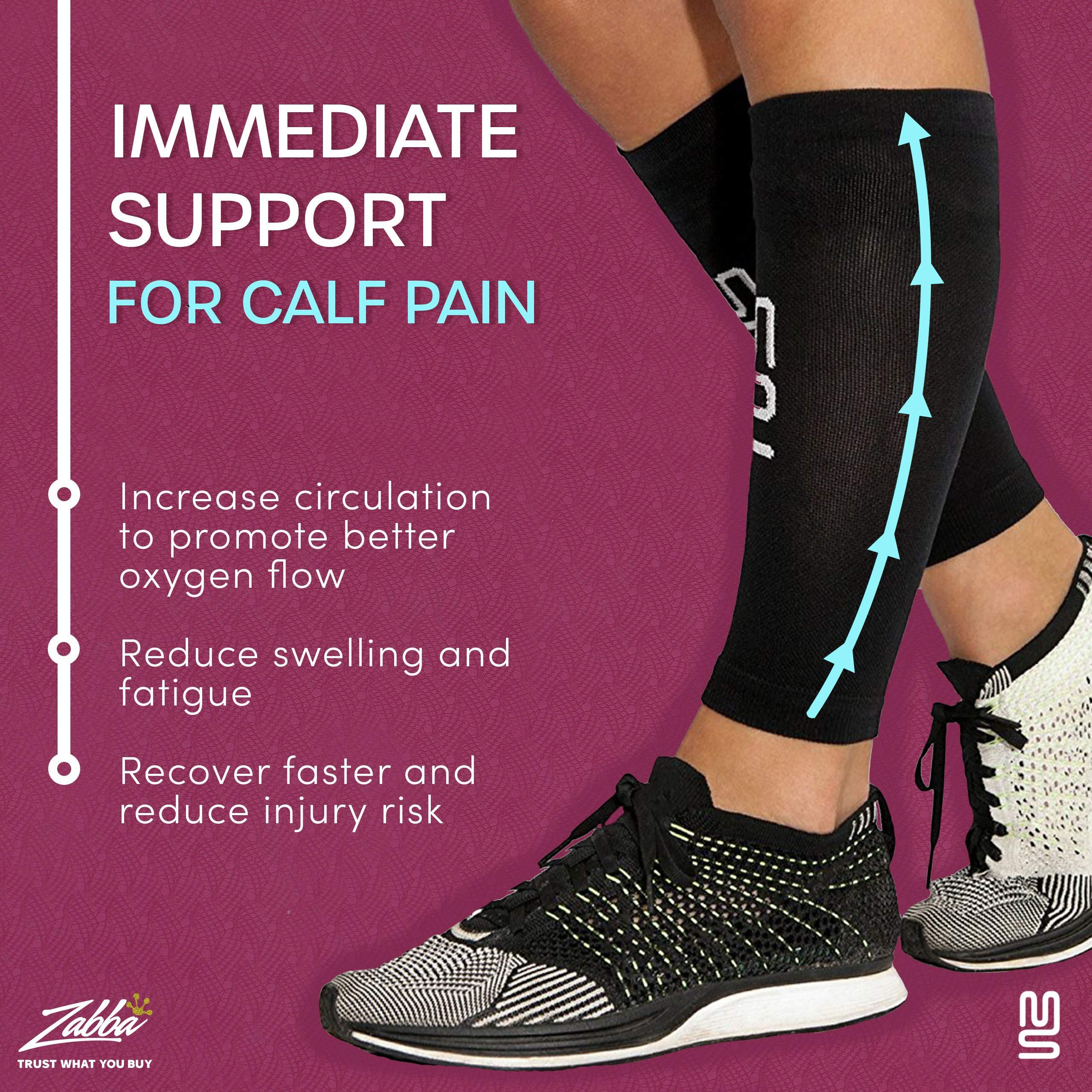 Modetro Sports Modetro Sports Calf Compression Sleeves - Leg Sleeves for Men and Women - Support Brace for Running Flights Shin Splints