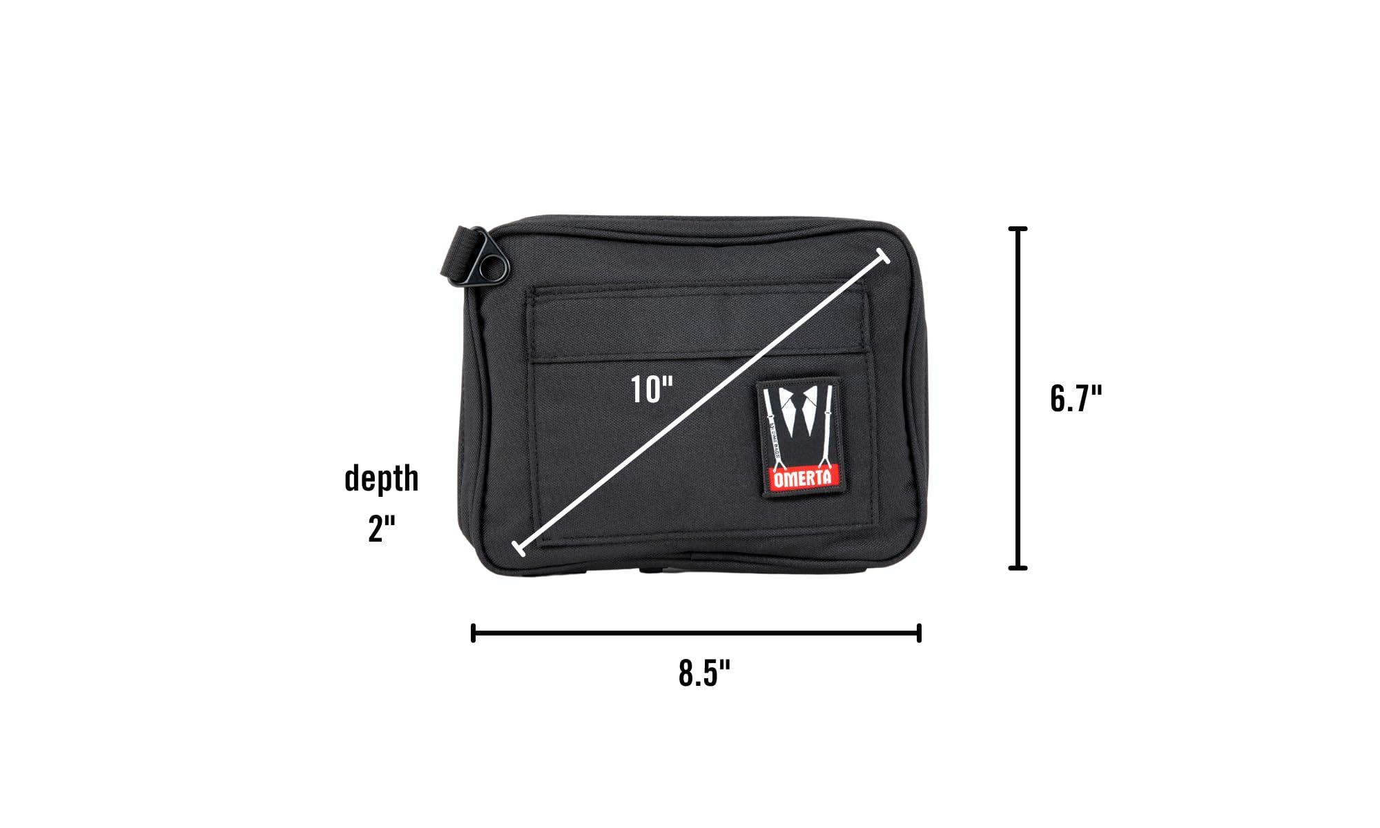 DIME BAGS DIME BAGS Boss with Lock Padded Pouch with Activated Carbon Technology | 3-Digit Combo Lock | Low-Profile, Sleek Design (5 Inch, Black)