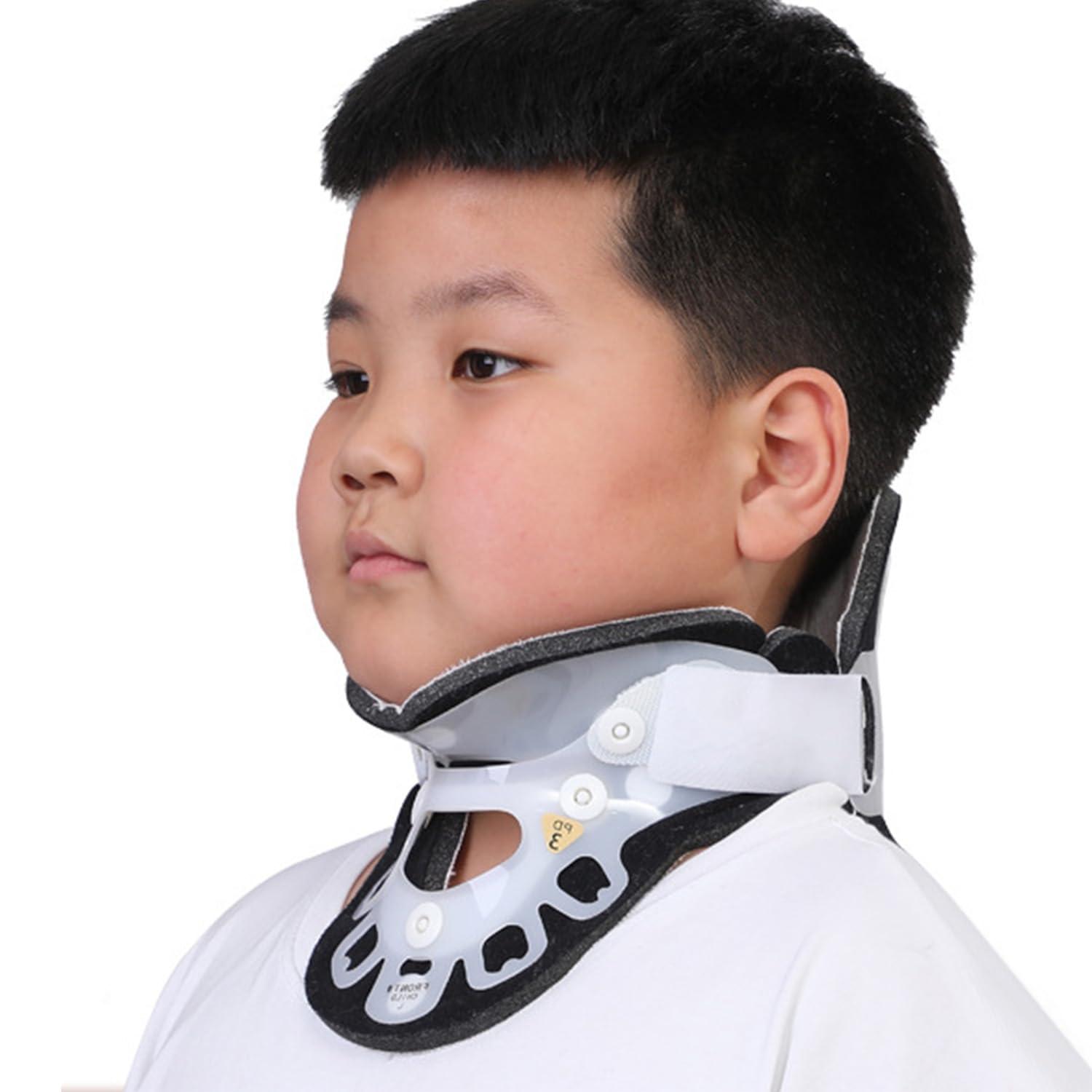 LekLai LekLai Child Neck Brace, Adjustable Anti Head Down Breathable Neck Brace Retainer for Kids Torticollis, Injury Support,M, Medium