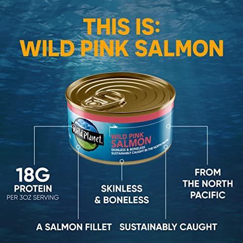 Wild Planet Wild Planet Wild Pink Salmon, Canned Salmon, Sustainably Caught, Non-GMO, Kosher 6 Ounce can