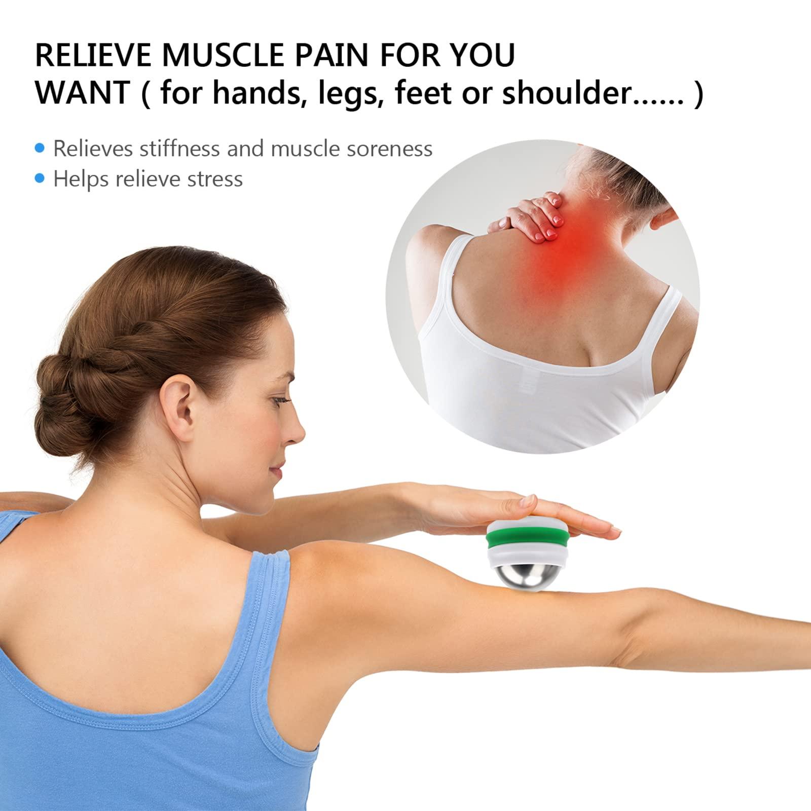 AHIER AHIER Cold Massage Roller Ball, Cold Therapy Relief, Free Rolling Removable Gel Ball Deep Tissue Massage Pain Relief, Great Tool for Back/Neck Pain, Muscles Recovery and Inflammation