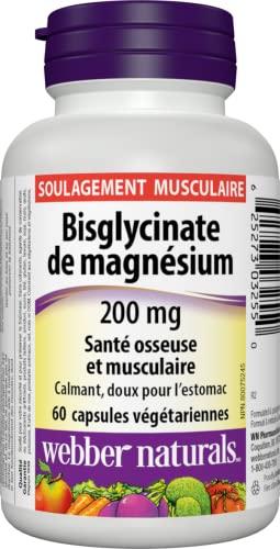 Webber Naturals Webber Naturals Magnesium Bisglycinate 200mg, 60 Vegetarian Capsules