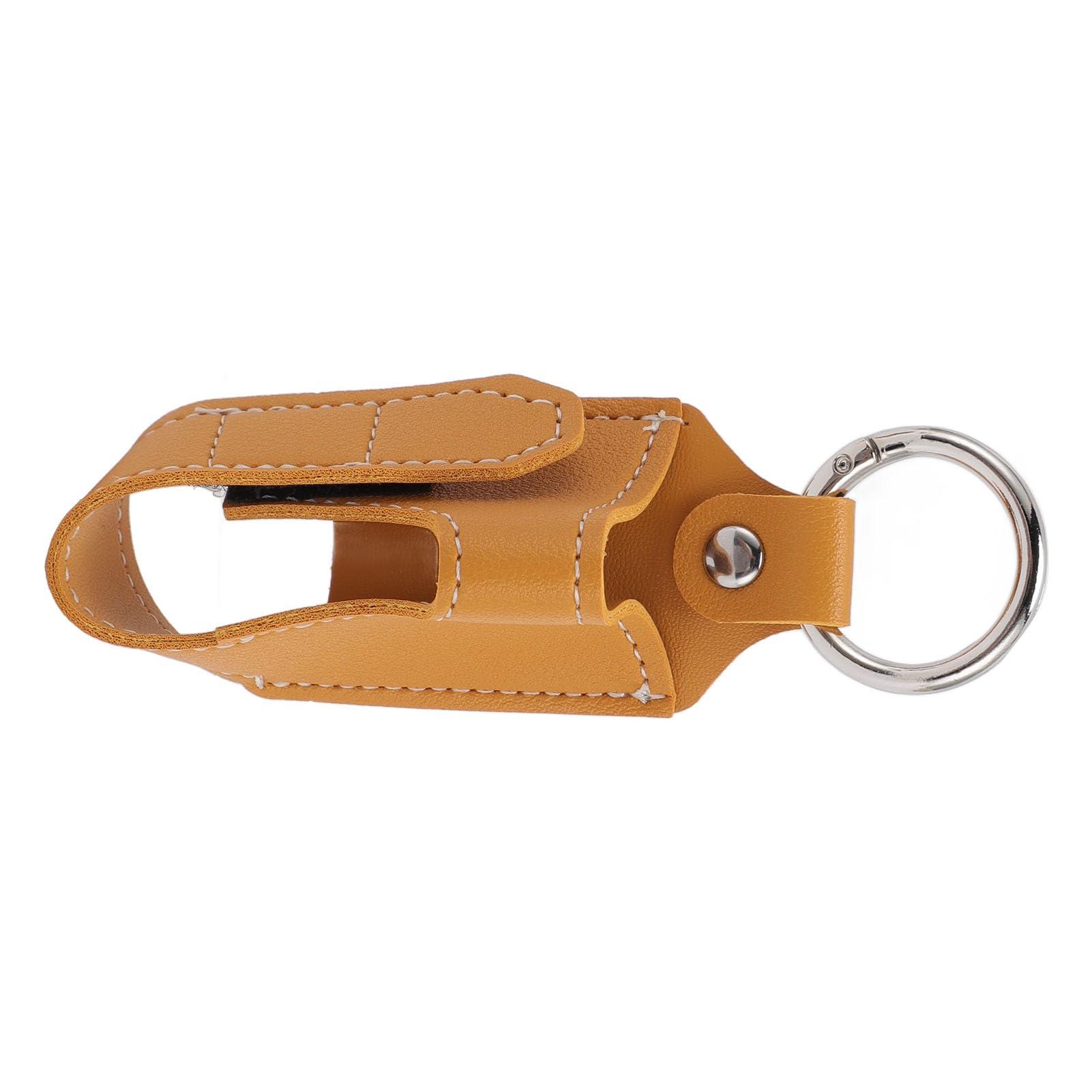 FILFEEL FILFEEL 2pcs Inhaler Carrying Holder, Portable Travel Handy Holster, Mini Case Sleeve - Clasp Closure, PU Leather (Turmeric)