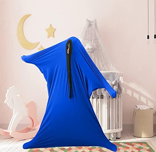 PUFFYN Body Sock Sensory Sock Dynamic Movement Sensory Sox That Relaxes The Body Toys For Autistic Children Can Improve Children Balance And Reduce Children Sensitivity To Stress ( Color : Blue , Size : L-14