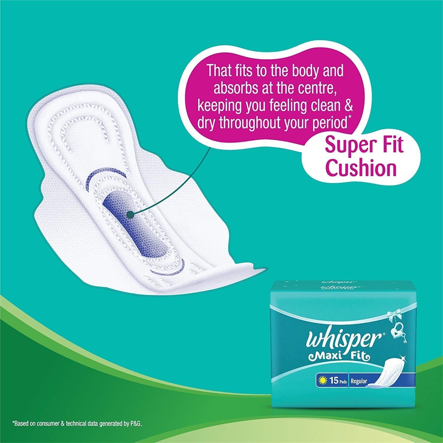 WHISPER Whisper Maxi Fit - Regular (15 Pads)