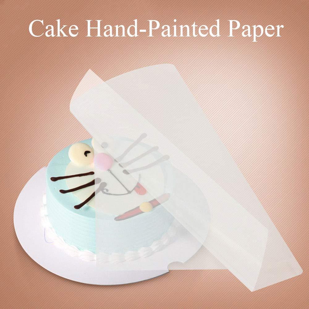 YiHaiFei YiHaiFei Edible Glutinous Rice Paper Candy Coated Wrapping Paper, 50 Count Edible Wafer Paper Cake Decorations, 9\"x12.6\" Rice Starch Sheets for Homemade Candies and Food Packaging