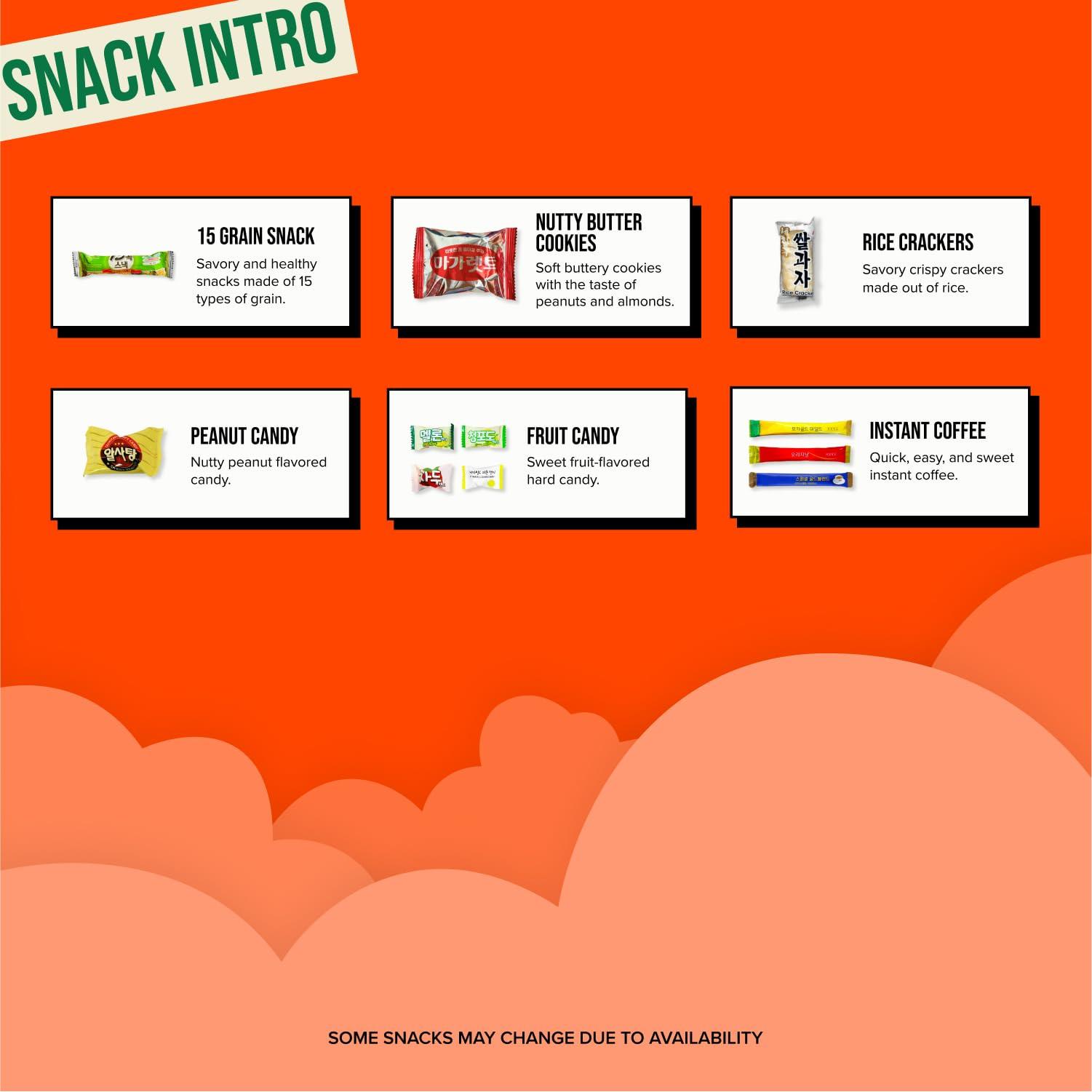 Seconde Nature Korean Snack Box 48 Count - Variety of Individually Wrapped Korean Snacks with Chips, Cookies, Ramen and Candy for Kids, Children, College Students, and Adults. Gift Box for K-Food Lovers - Journey of Korea