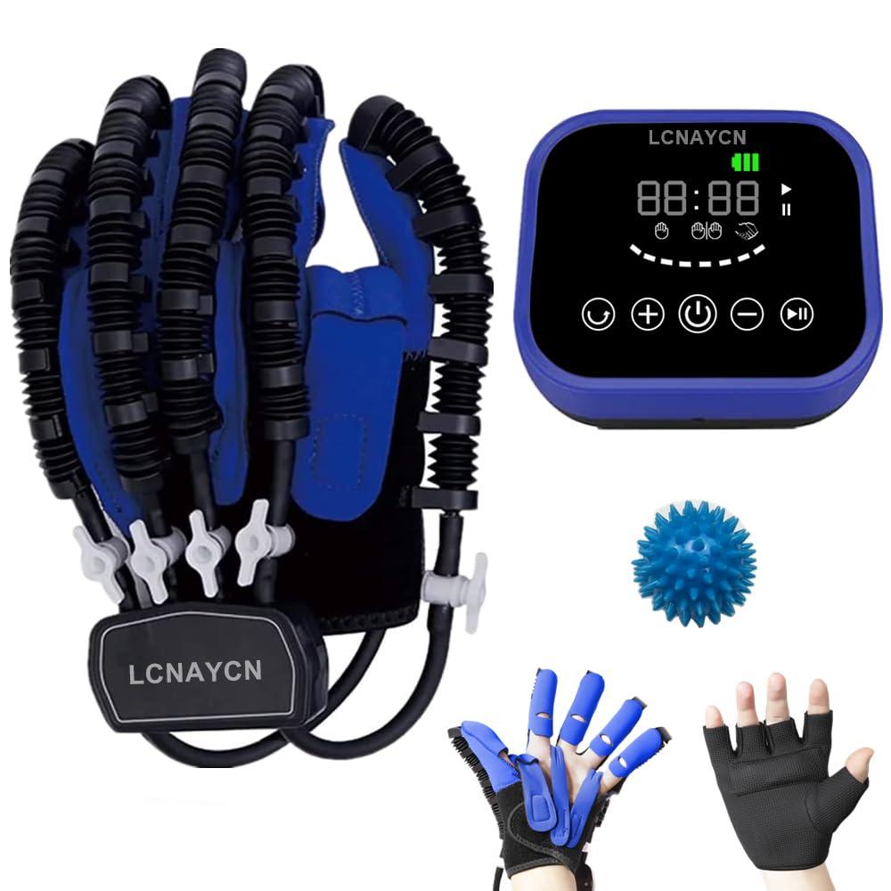LCNAYCN LCNAYCN Rehabilitation Robot Gloves,Hand Stroke Hemiplegia Recovery Equipment with USB Chargeable and Strength Adjustment (Small, Right Hand)