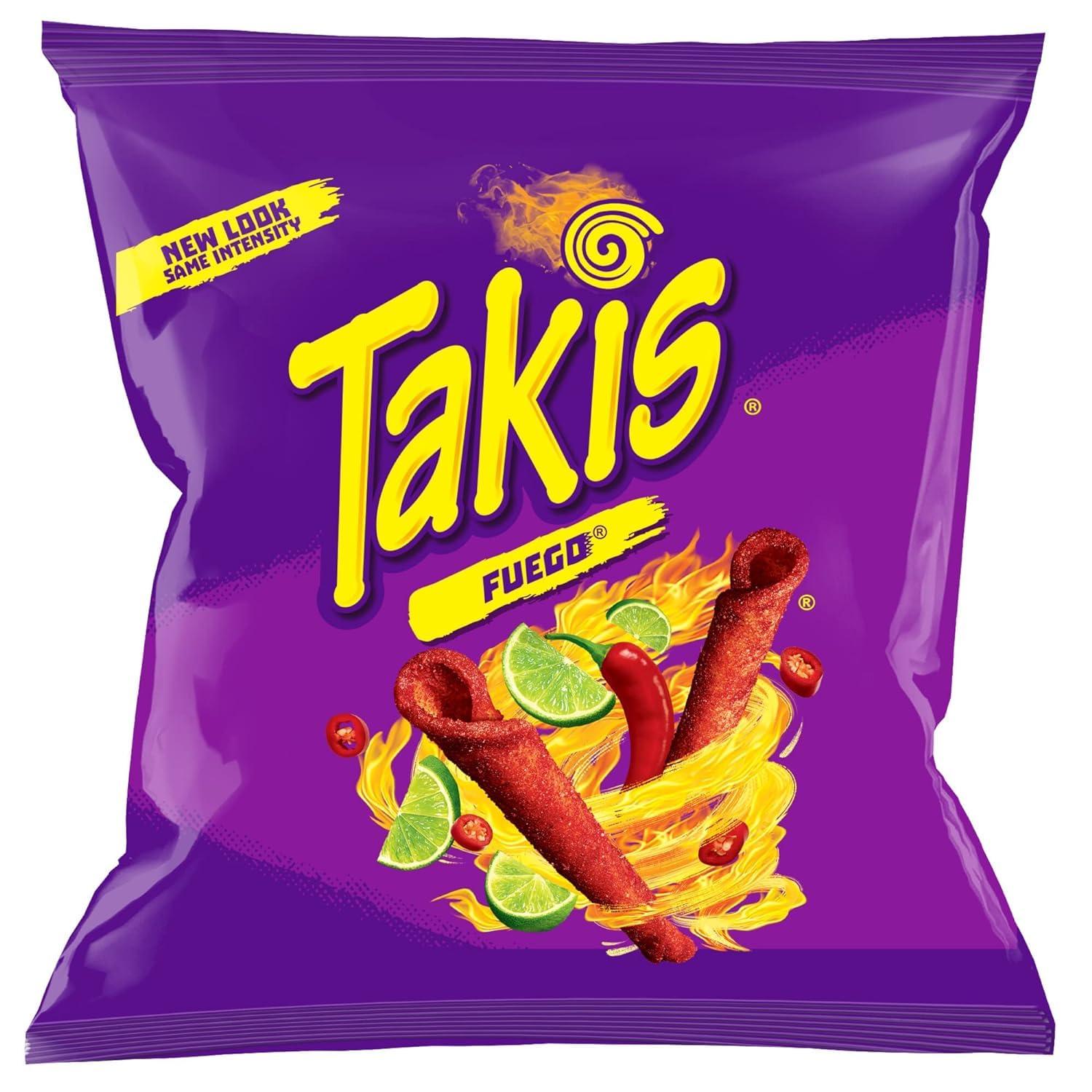 Takis Barcel Takis Mini Fuego Chili and Pepper Lime Tortilla Chips, 28 gm, (04010186)