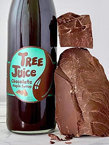 Tree Juice Maple Syrup Tree Juice Chocolate Maple Syrup | 100% Pure Grade A Maple Syrup | All Natural, Non GMO, Vegan, Gluten Free, Vegetarian, Paleo | 12 Ounce Bottle
