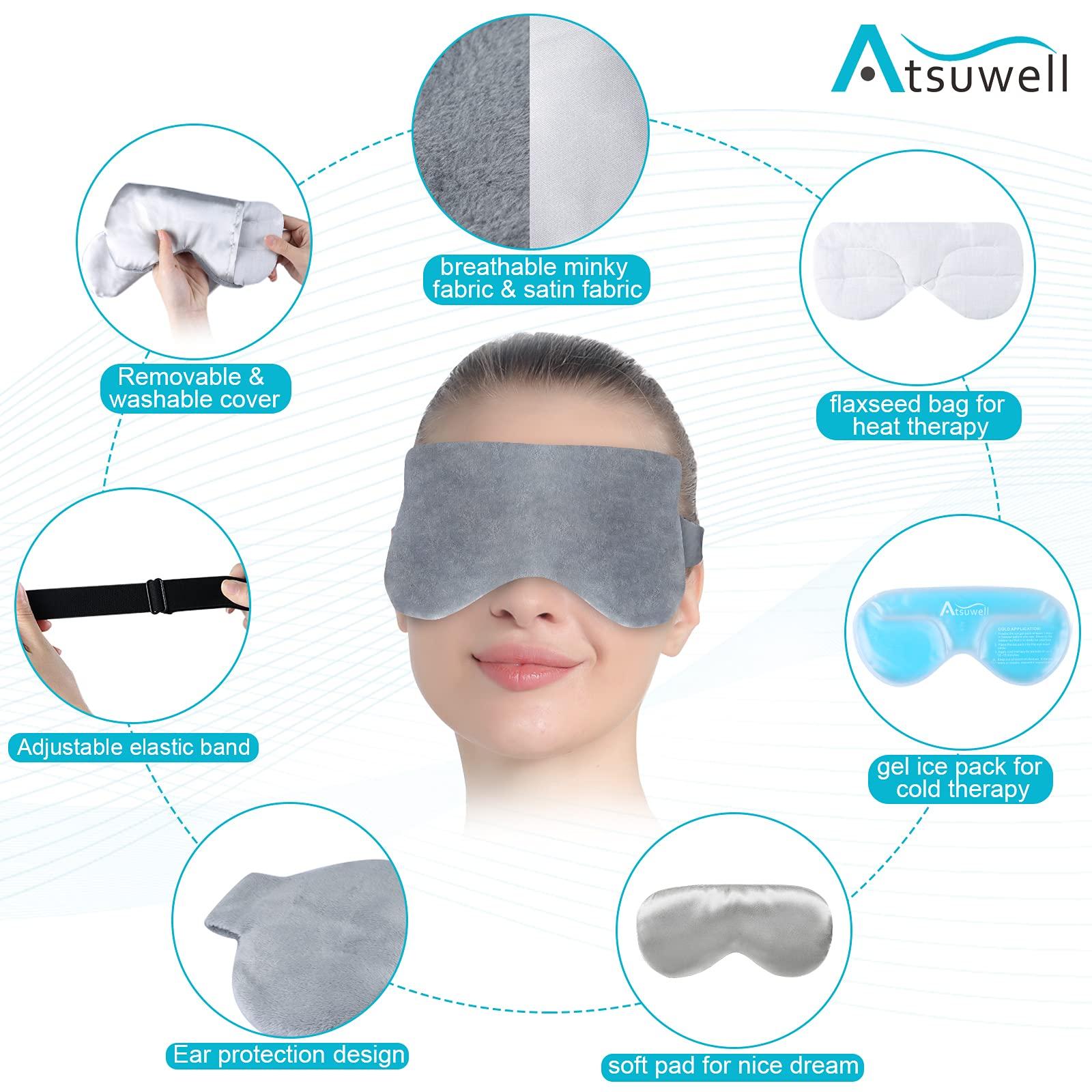 Atsuwell Microwave Sleep Eye Mask and Heating Pad Both for HEATTherapy and Cold Compress
