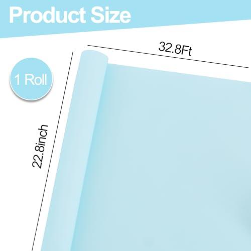 BEISHIDA BEISHIDA Light Blue Wrapping Paper Matte Solid Color Gift Wrapping Paper Roll Waterproof Floral Wrapping Paper,Packing Paper for Birthday,Valentine\'s Day,Christmas,Graduation (22.8in X 32.8ft)