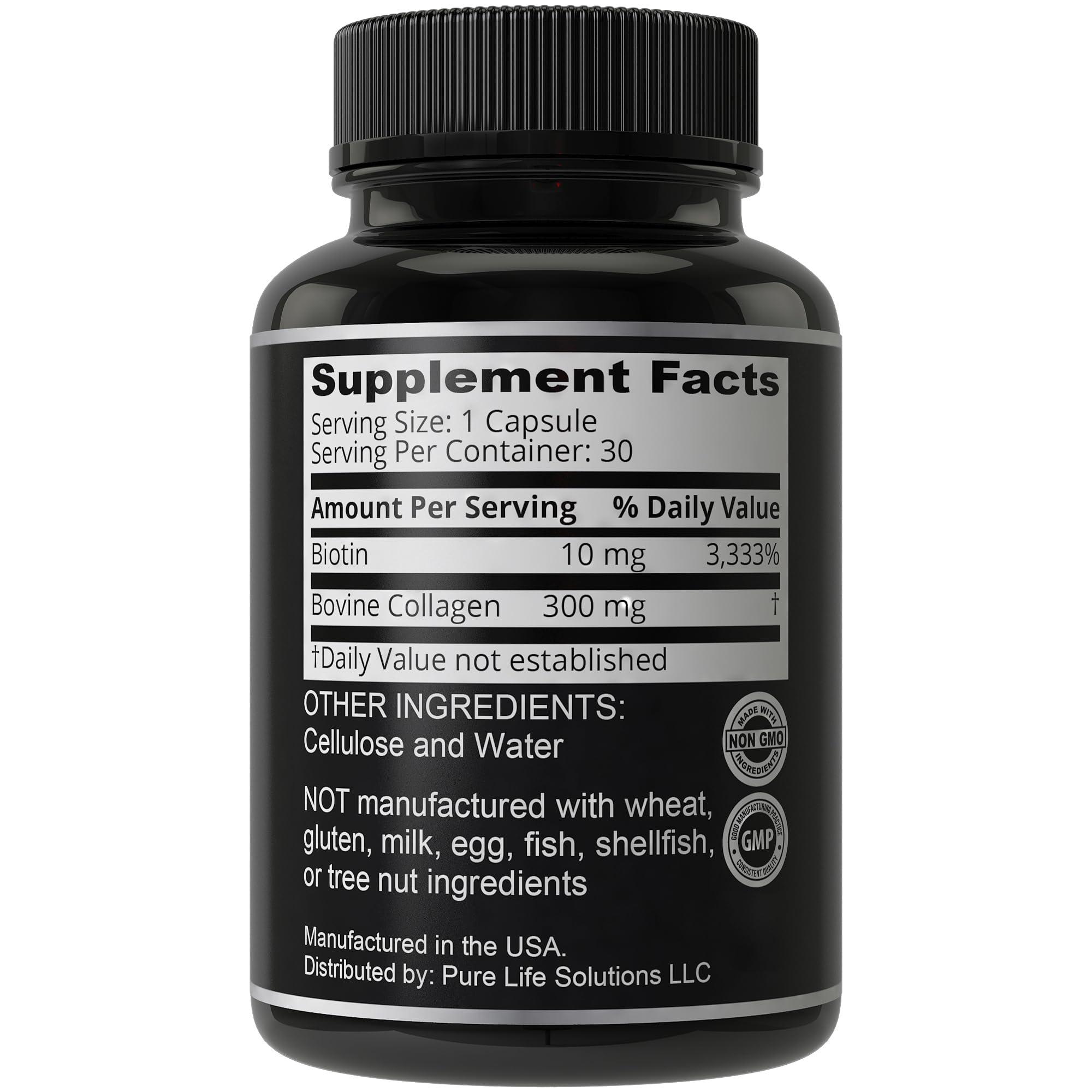 Hair Thickness Maximizer Hair Thickness Maximizer Biotin & Collagen Supplements  Biotin 10000mcg + Bovine Collagen 2-in-1 Hair Growth & Thickening Vitamins Complex - Hair Growth Products