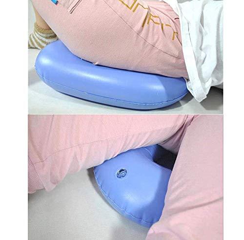 MHKGIOA MHKGIOA Portable Air Inflation Toilet for Paralysis & Bedridden People - Washable Bedpan for Man and Woman with Air Pump(Blue)