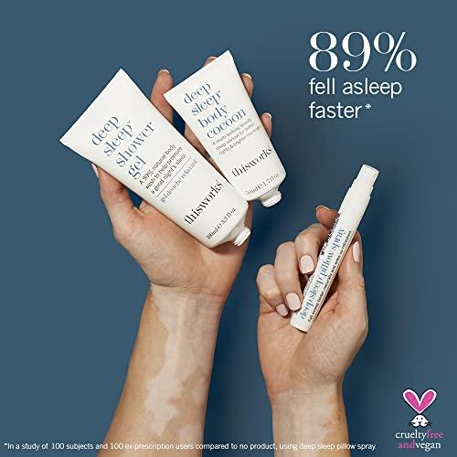 This Works thisworks Sleep Retreat Box Gift Set: Deep Sleep Pillow Spray, Body Moisturizer and Shower Gel. Travel set to Promote Sleep with Lavender, Camomile and Vetivert