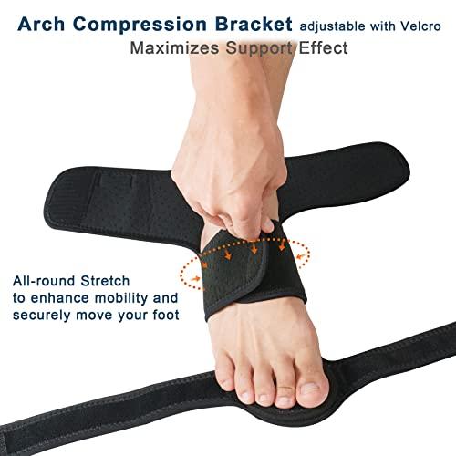 JOMECA JOMECA Upgraded Drop Foot Brace for Walking with Shoes - Dual Forefoot Support Plates Adjustable Soft AFO, Foot Drop, TBI, ALS, MS, Bone Fracture, Fits Women & Men (Right, S/M)