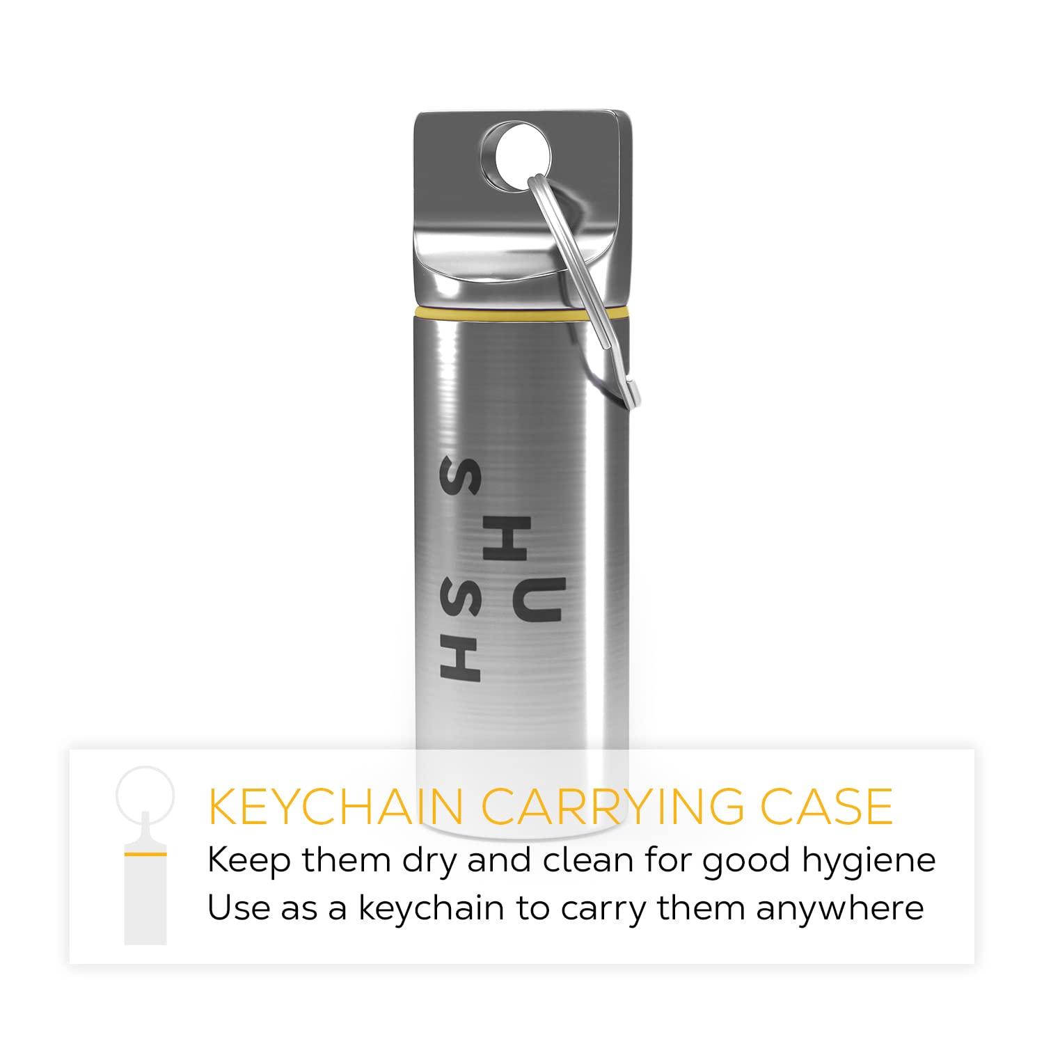 Shush Shush Biker Earplugs - High Performance Hearing Protection Against Wind Noise - Ceramic Filter (SNR 24dB) for Superior Sound Quality - Better Focus - Reusable Over 365 x Ochre Yellow