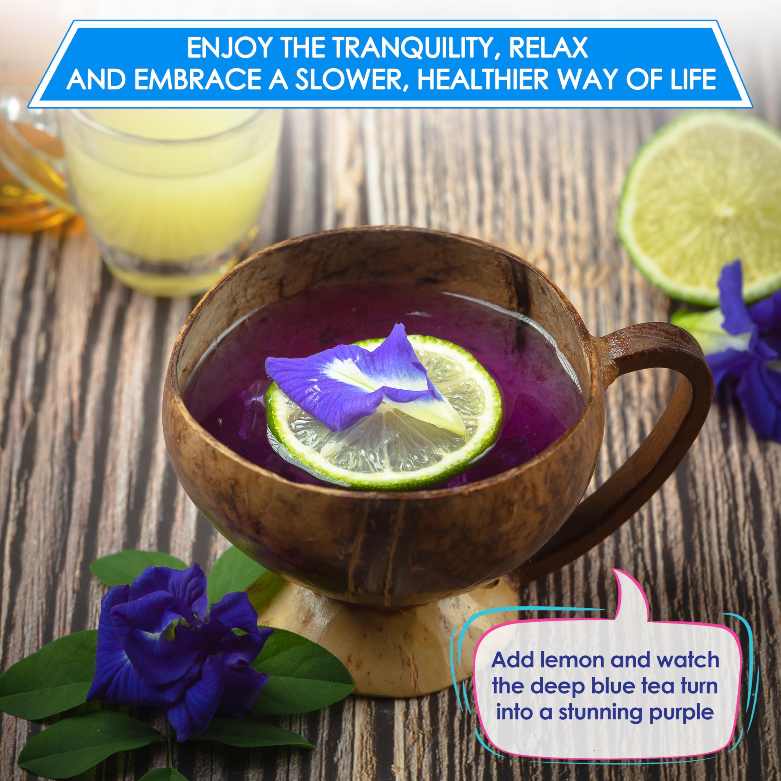 NHAT ANH FARM Nhat Anh Farm - Premium Dried Butterfly Pea Flower - 3,5oz(100g) Blue Butterfly Pea Flower - 100% Natural & Pure, Sugar/Caffeine/Gluten Free - For Making Tea