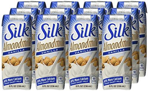 Silk Silk Almond Milk, Vanilla, 8 Ounce (Pack of 12)