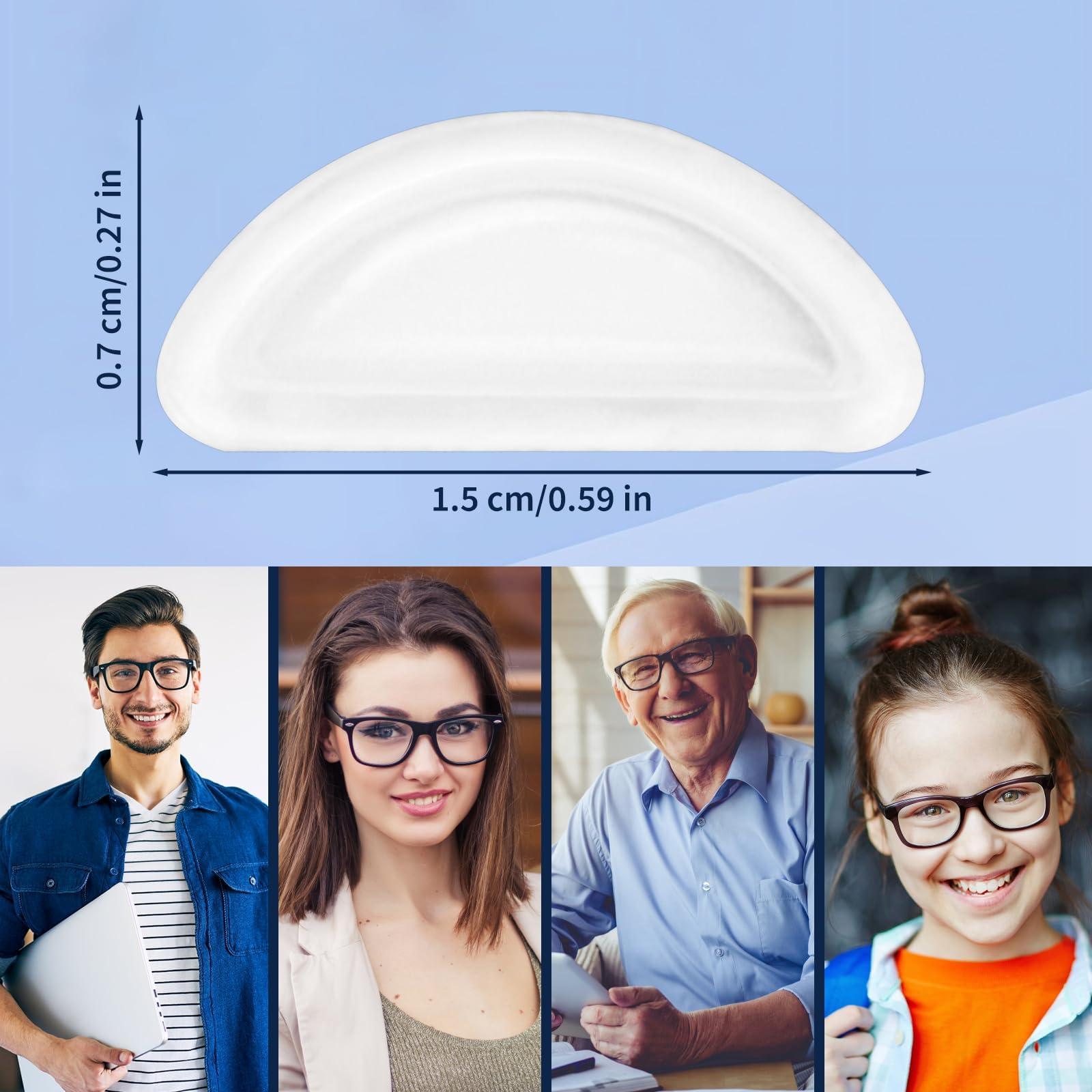 Pretwad Eyeglass Nose Pads Anti Slip, 3.5mm Thickness Adhesive Nose Grips for Glasses,Silicone Nose Pads for Eyeglasses, Clear Air Cushion Nose Pads for Eyeglasses Sunglasses Reading Glasses, 15 Pairs