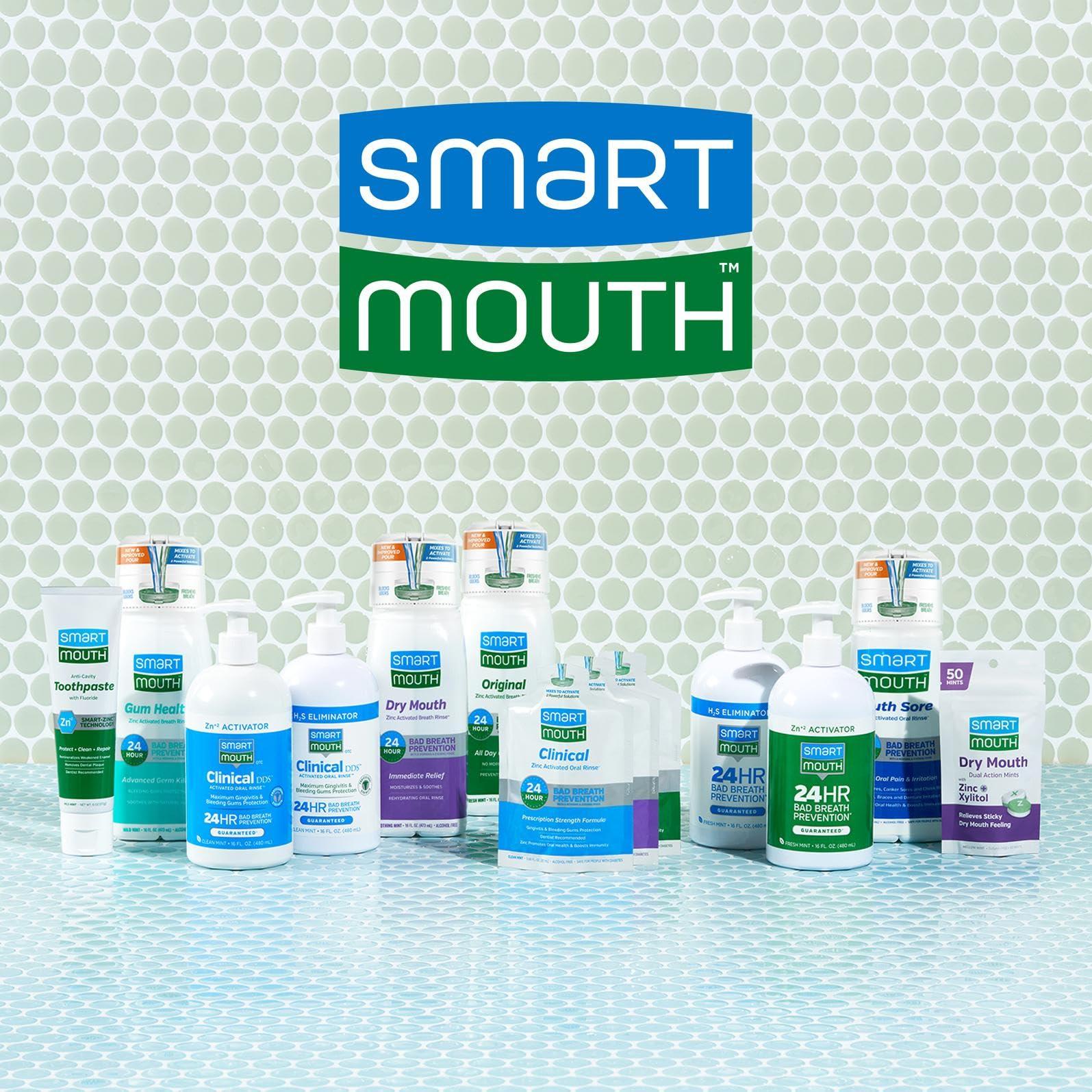 SmartMouth SmartMouth Premium Zinc Ion Toothpaste, Cavity, Enamel, and Plaque Help, Mild Mint, 3.4 Oz, 3 Pack