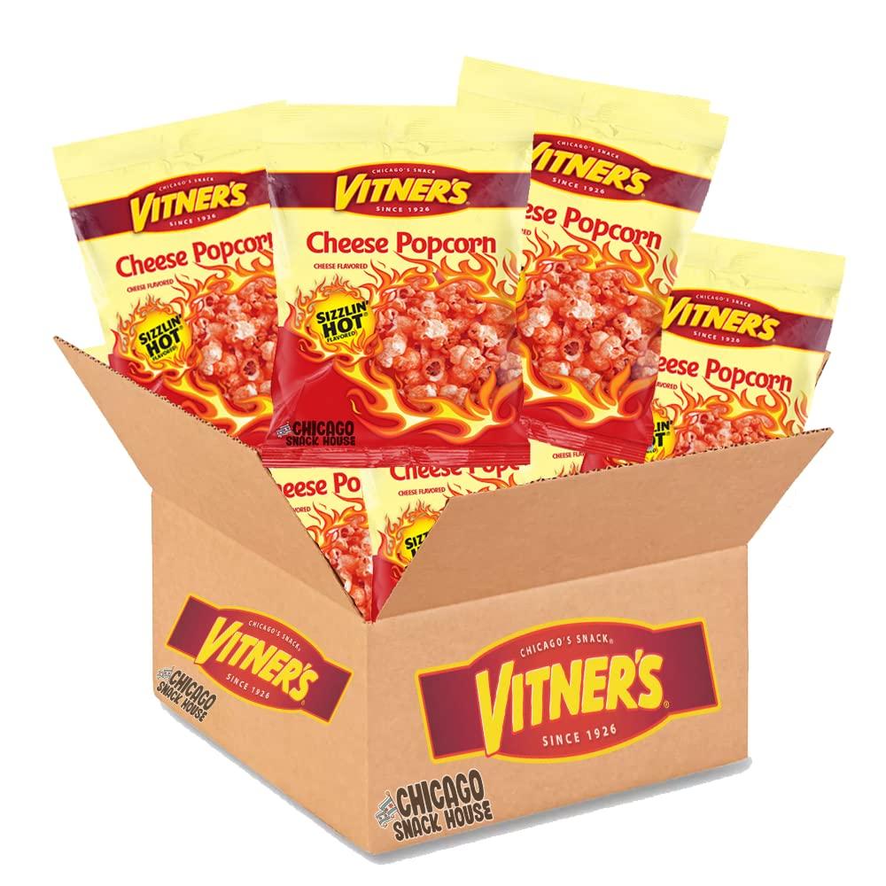 Vitner's Vitner's Sizzlin' Hot Cheese Popcorn - Chicago Snack House - 4 oz. Bags (4)