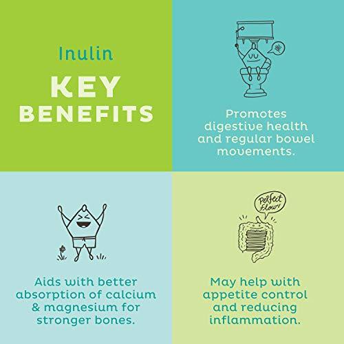 KOS KOS Organic Inulin Powder, Unflavored & Unsweetened Superfood - Vegan Inulin for Prebiotic Intestinal Support, Digestive Health Promoting - USDA Certified, Non-GMO, Soy & Gluten-Free, 112 Servings Bag