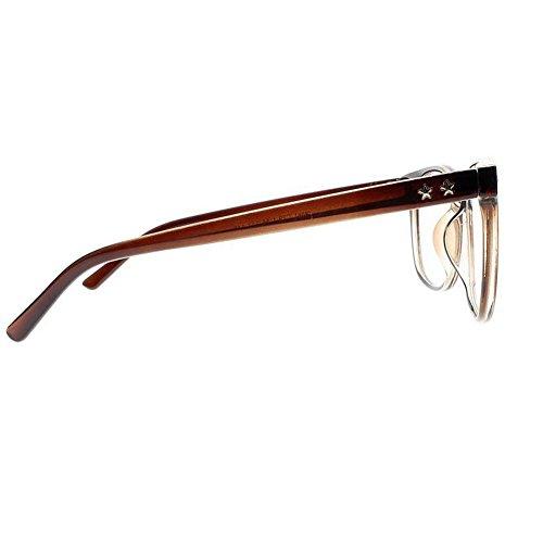 Newsight Oversized Eyeglasses Square Large Lenses Stars Pattern Reading Glasses Readers (Brown, 3.0)