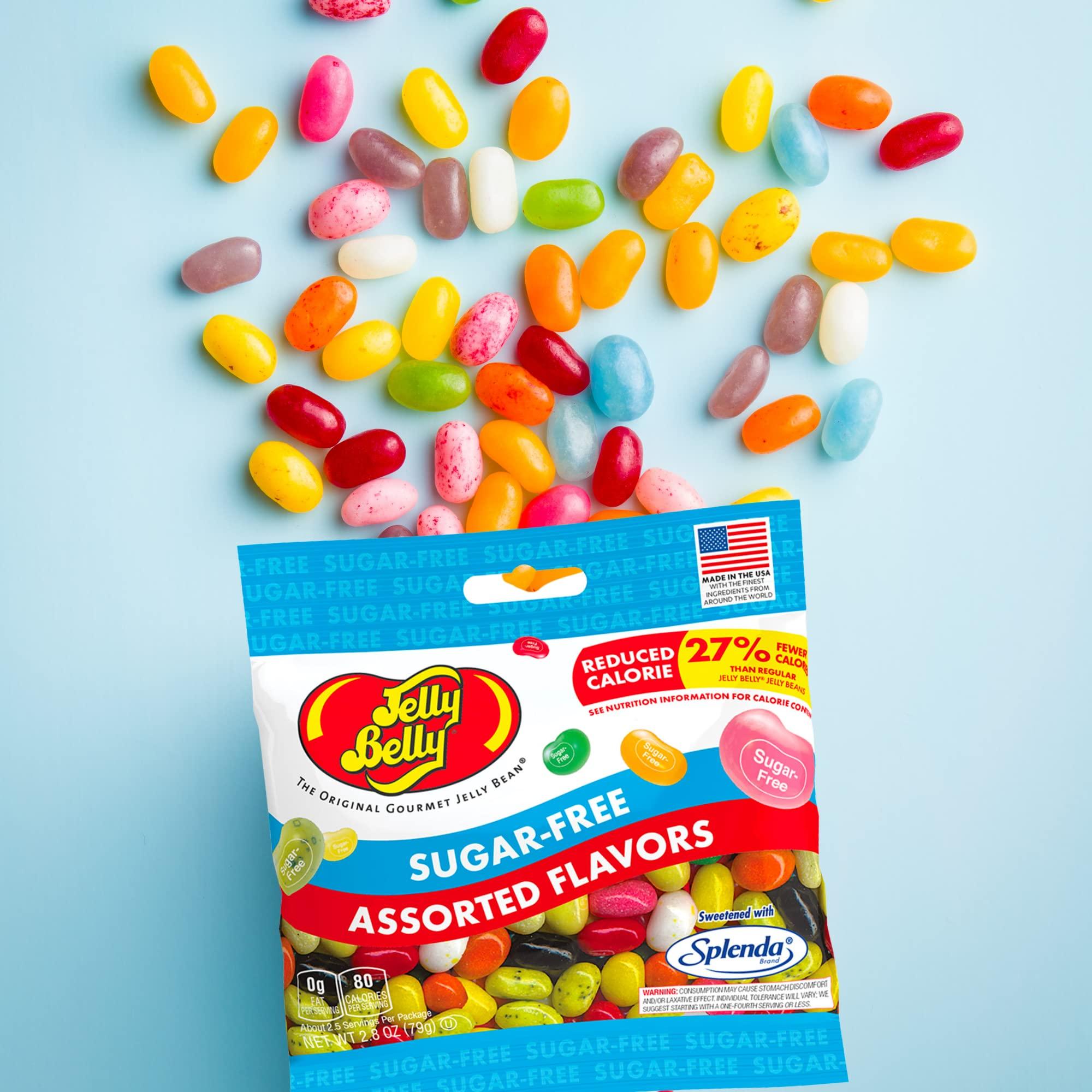 Sweetzo Sweetzo Sugar Free Jelly Beans, Sugar-Free Chewy Candies in Assorted Fruity Flavors, Low Calorie Shareable Sweet Snacks - 2.8 Ounce bags (Pack of 3)