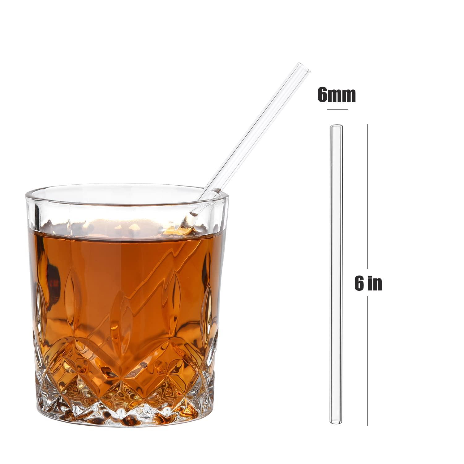 ALINK ALINK 2 Glass Boba Straws + 10 Short Glass Straws