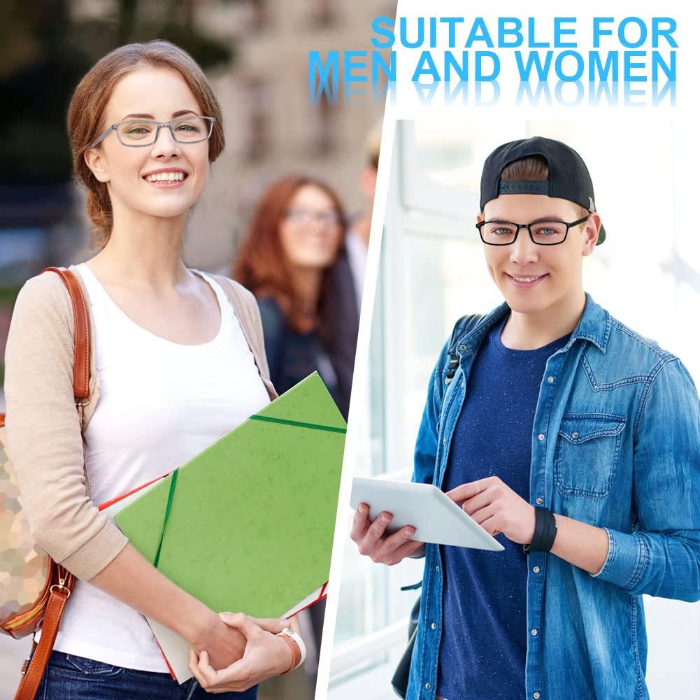 URAQT URAQT 2Pcs Blue Light Glasses for Women Men, Blue Light Blocking Glasses Lightweight Computer Glasses Anti Eyestrain & UV Glare Gaming Vintage Fake Eyeglasses Readers Clear Lens Reading Glasses