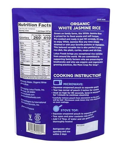 Lotus Foods Lotus Foods, Organic White Jasmine Rice, 8 Ounce