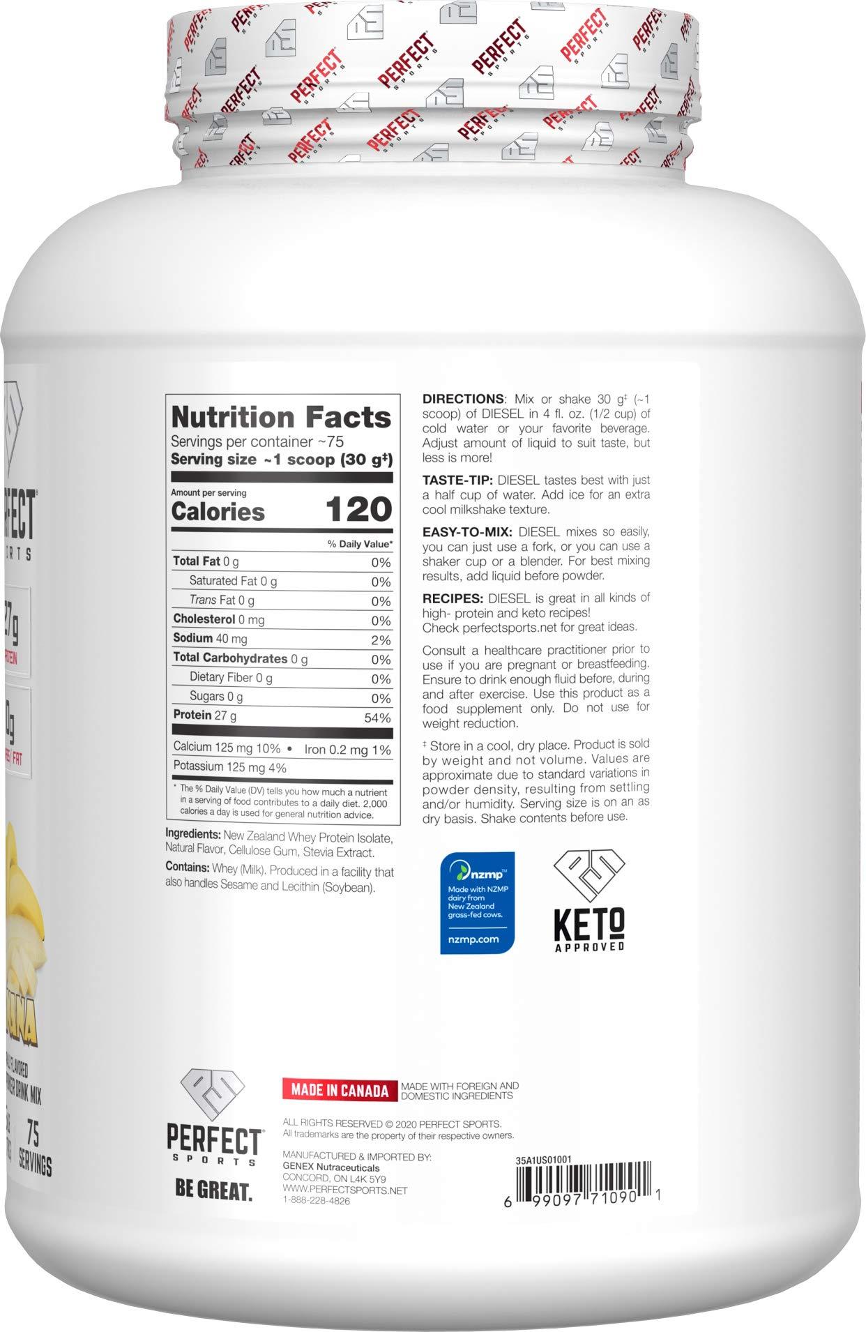 PERFECT SPORTS PERFECT SPORTS Diesel 100% New Zealand Whey Isolate - 5lbs Banana