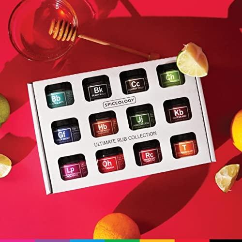 Spiceology Spiceology - Ultimate Rub Collection - Set of 12 Gourmet BBQ, Grilling, and Cooking Spice Rubs & Blends - Seasoning Sample Set and Gift Pack