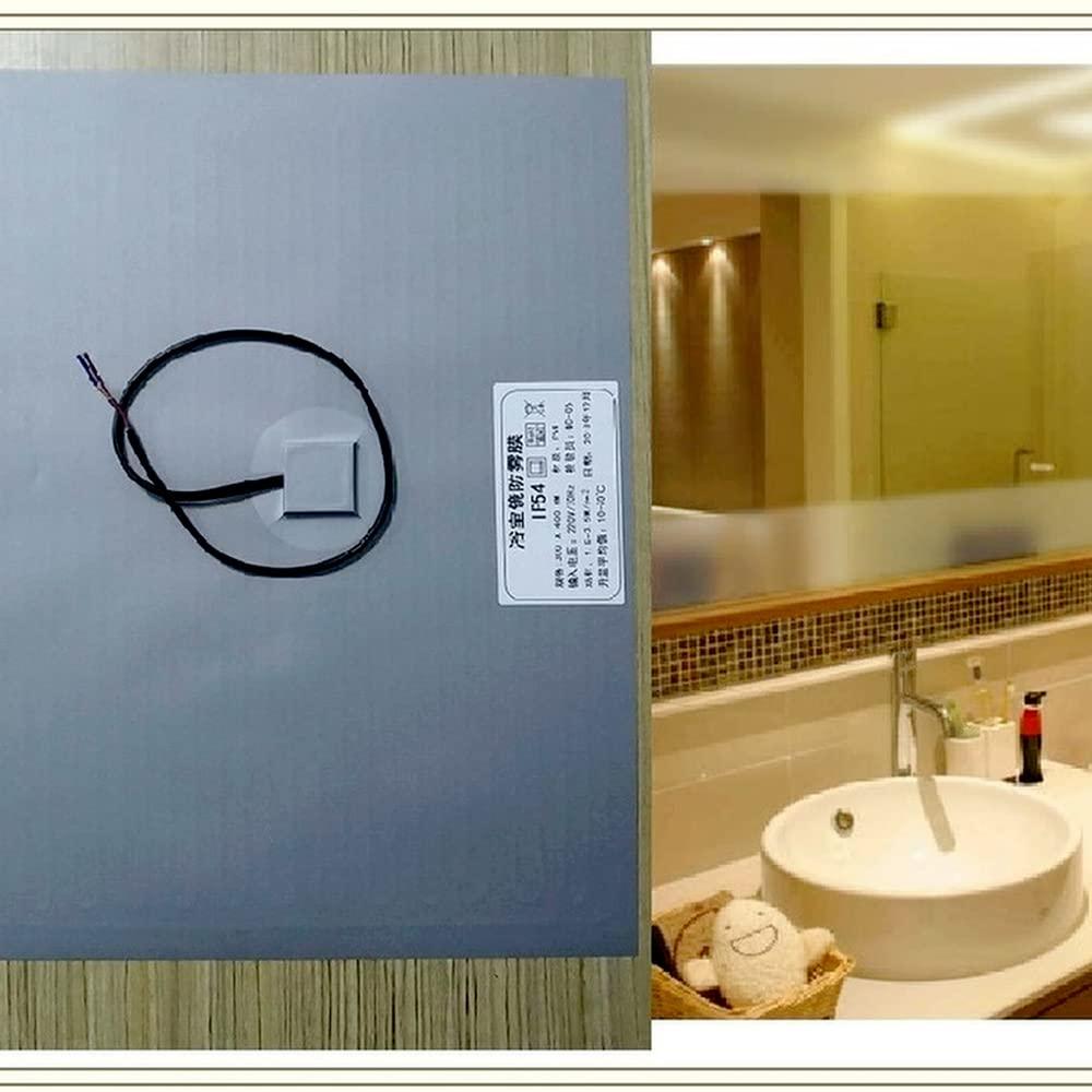 BESTHOMEOK BESTHOMEOK Bathroom Shower Mirror Heated Pad Anti Fog Window Clear Electronic Heating Film (23.6" x 31.5")