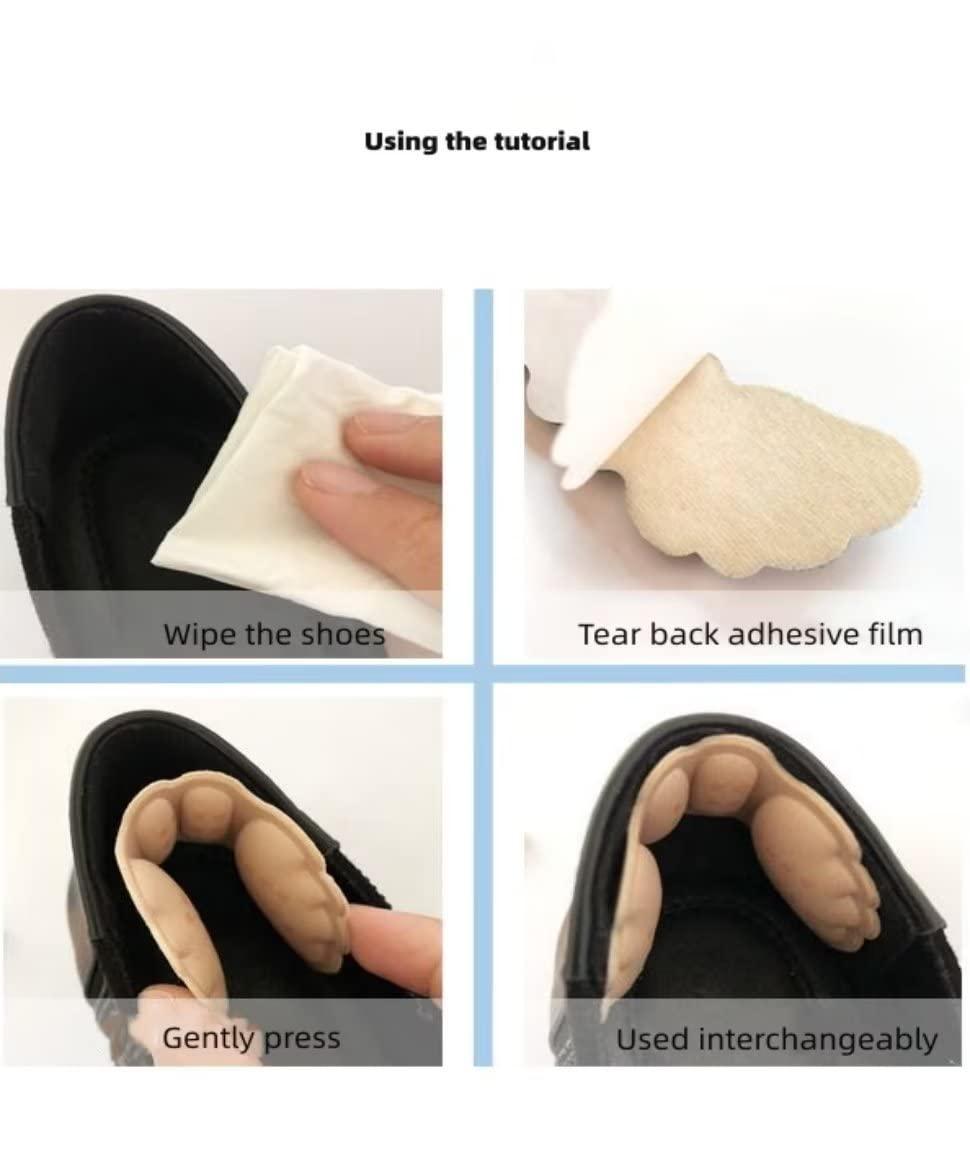 MANYOUYOU 5 Pairs-Heel Inserts for Women and Men, Prevent Heel Slipping, Blistering,and Pressure Sores, Heel Pads and Protectors for Tighter Fit,Pink