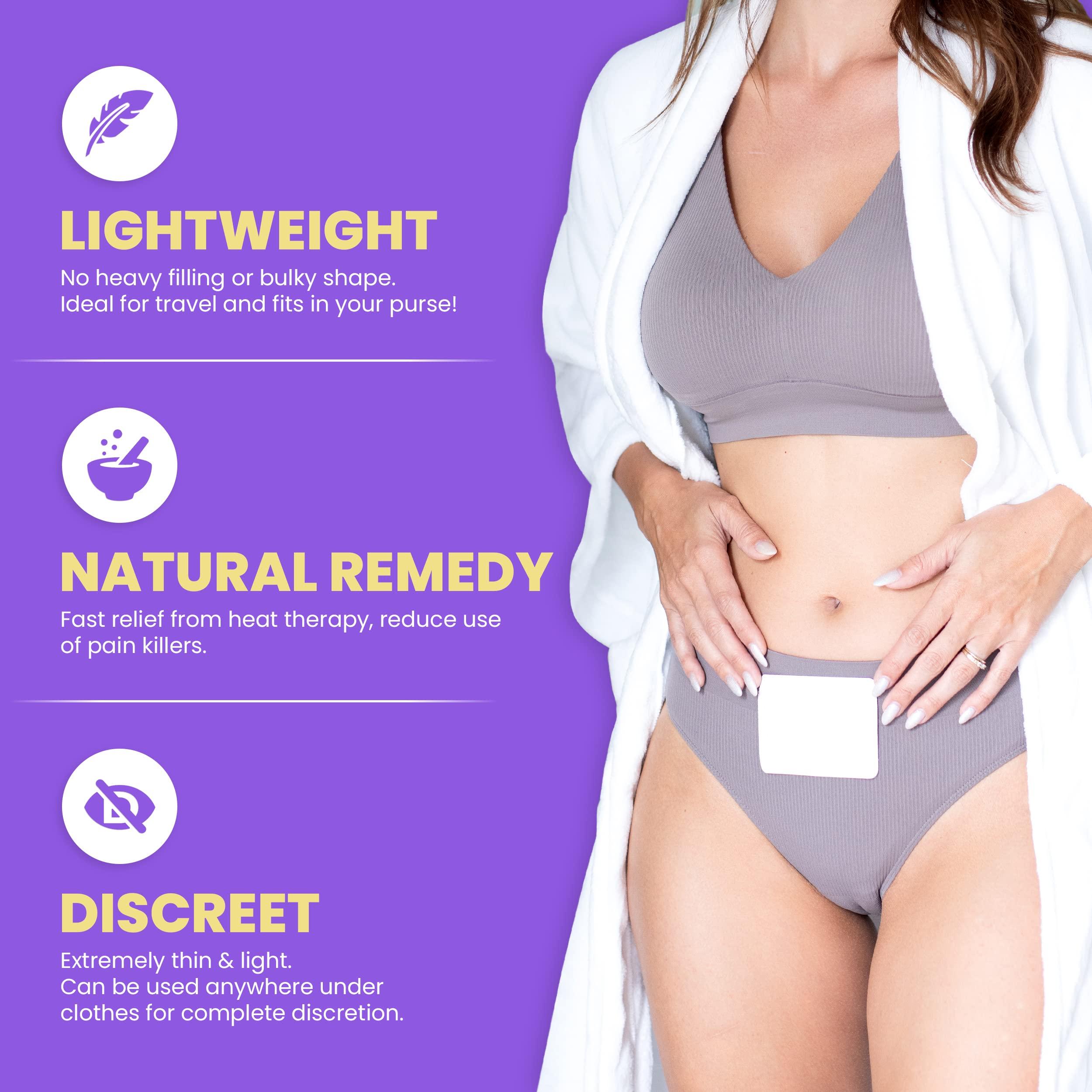 SunnyBay SunnyBay Heat Patches for Menstrual Cramp, Air-Activated Adhesive Heat Pads for Period, 130 F Warmth up to 8 Hours, Stick to Clothing Not Skin, 2.75 x3.5 inches, 10-Count